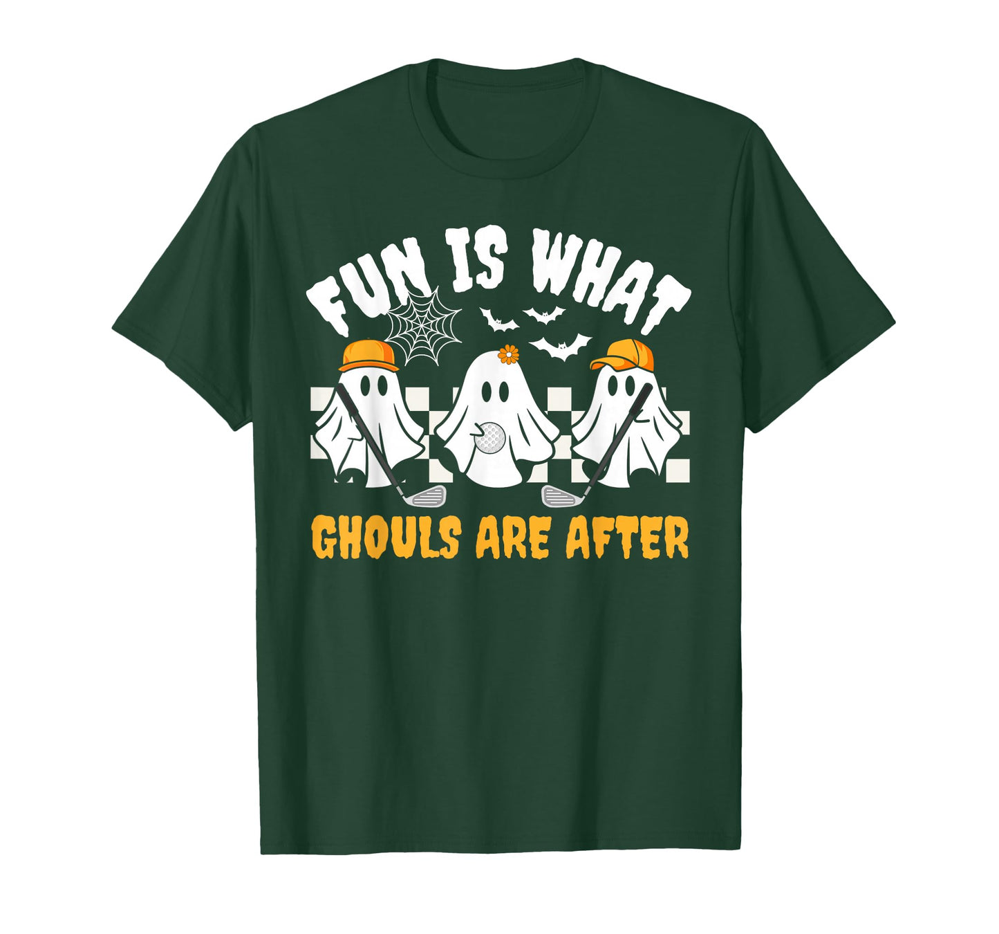 Ghost Golf Ball Player Funny Halloween Costume For Men Women T-Shirt
