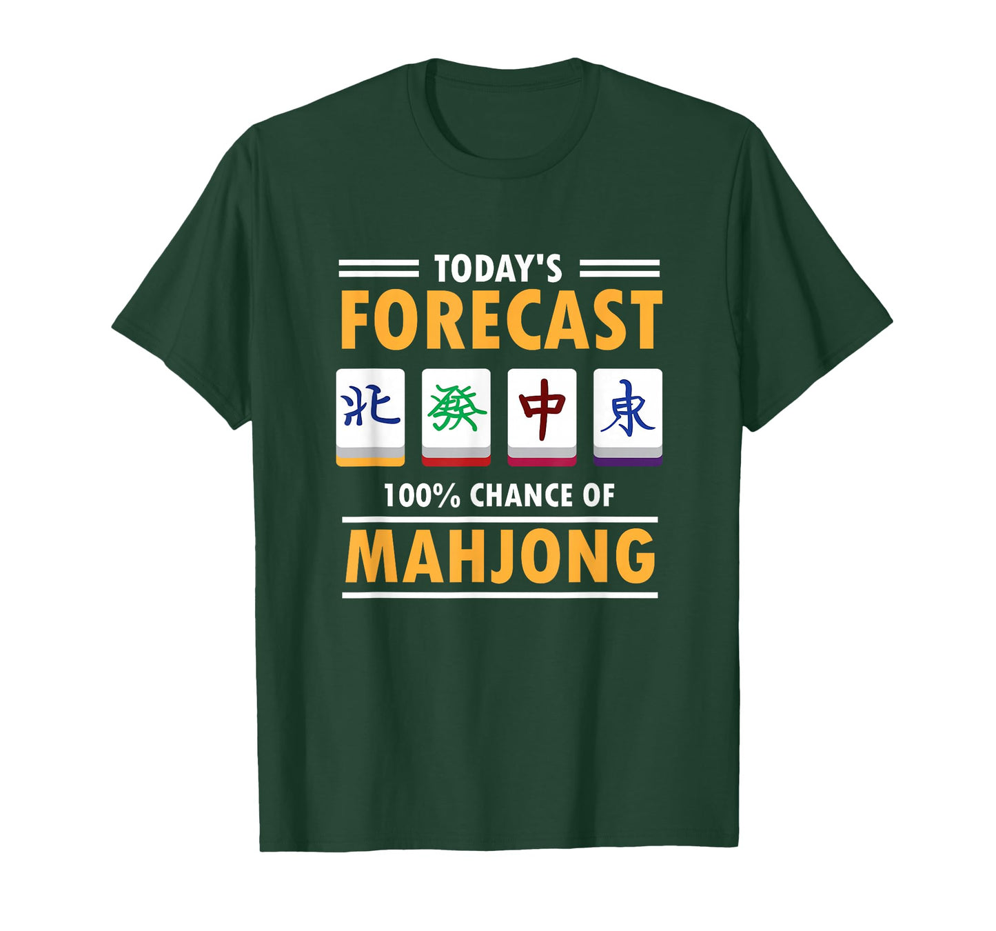 Mah Jong 100% de chances de reussite Tees & Gifts Unisex-Adults Black Small Classic Fit Crew Neck Short Sleeve T-Shirt