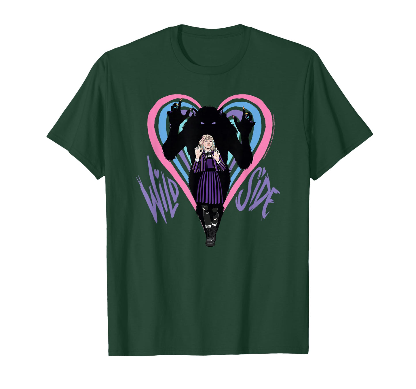 Wednesday Season 2 Wild Side Enid Werewolf Silhouette T-Shirt