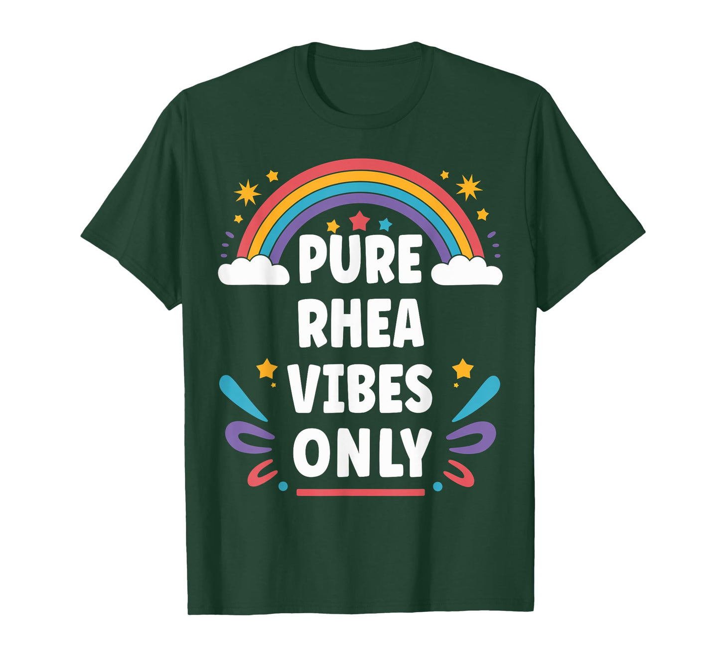 RHEA Vibes Only Cute Retro Girls RHEA Name T-Shirt