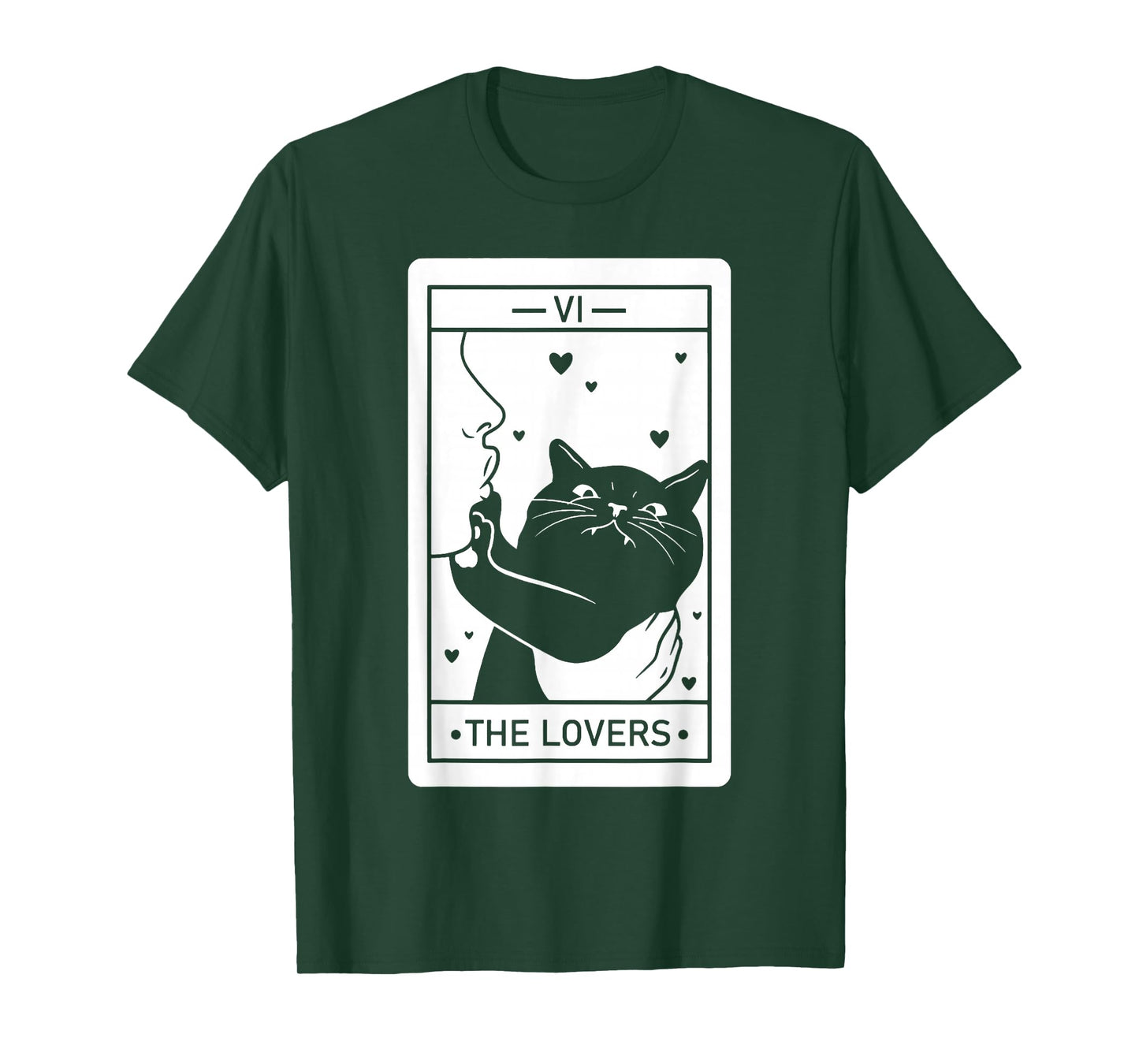 The Lovers Cat Humor Tarot Card Halloween Black Cats Lover T-Shirt