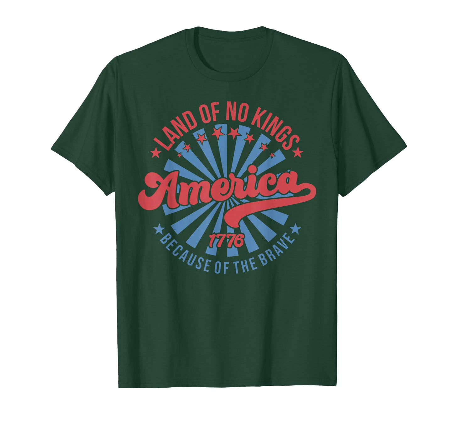 America Vintage No Kings Day Because of The Brave T-Shirt