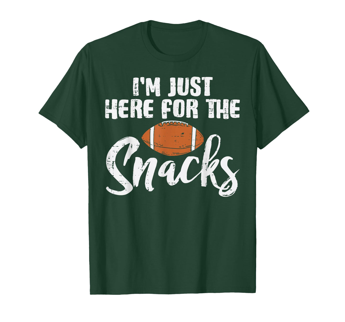 Just Here For The Snacks American Football Funny Women Kids T-Shirt