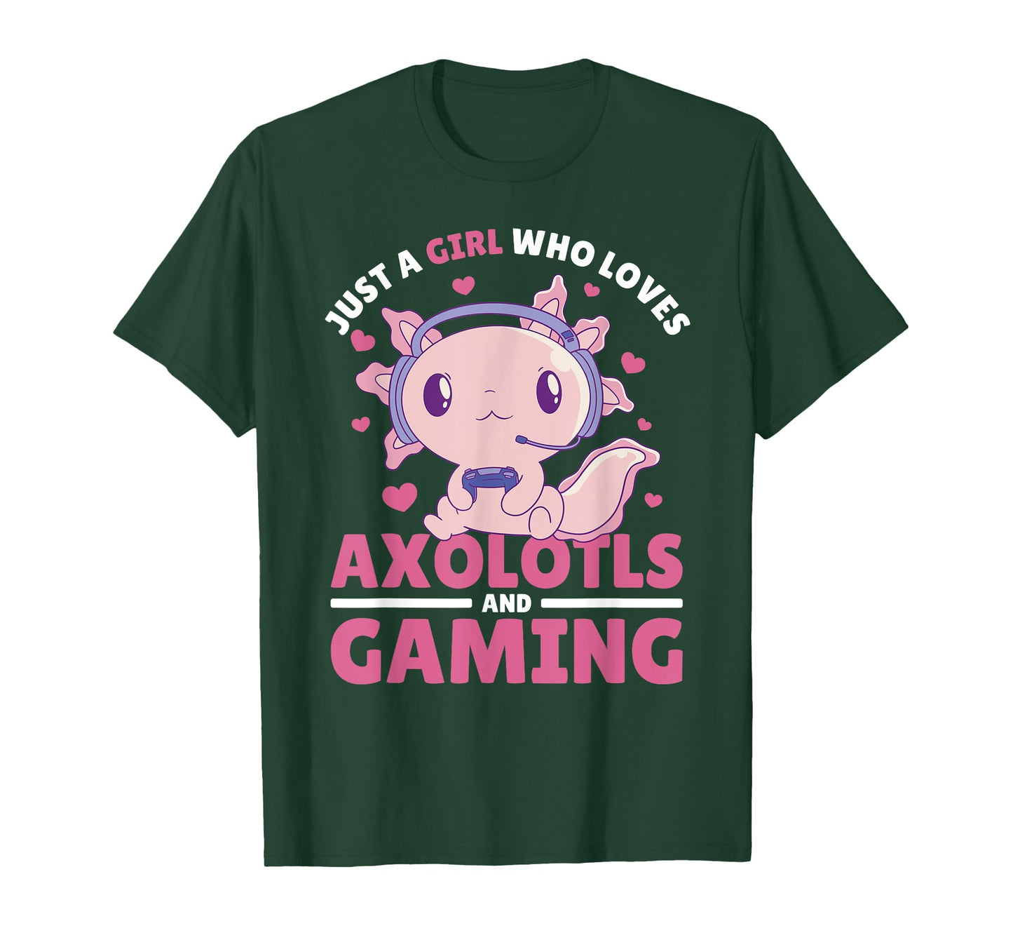 Just A Girl Who Loves Axolotls And Gaming T-Shirt