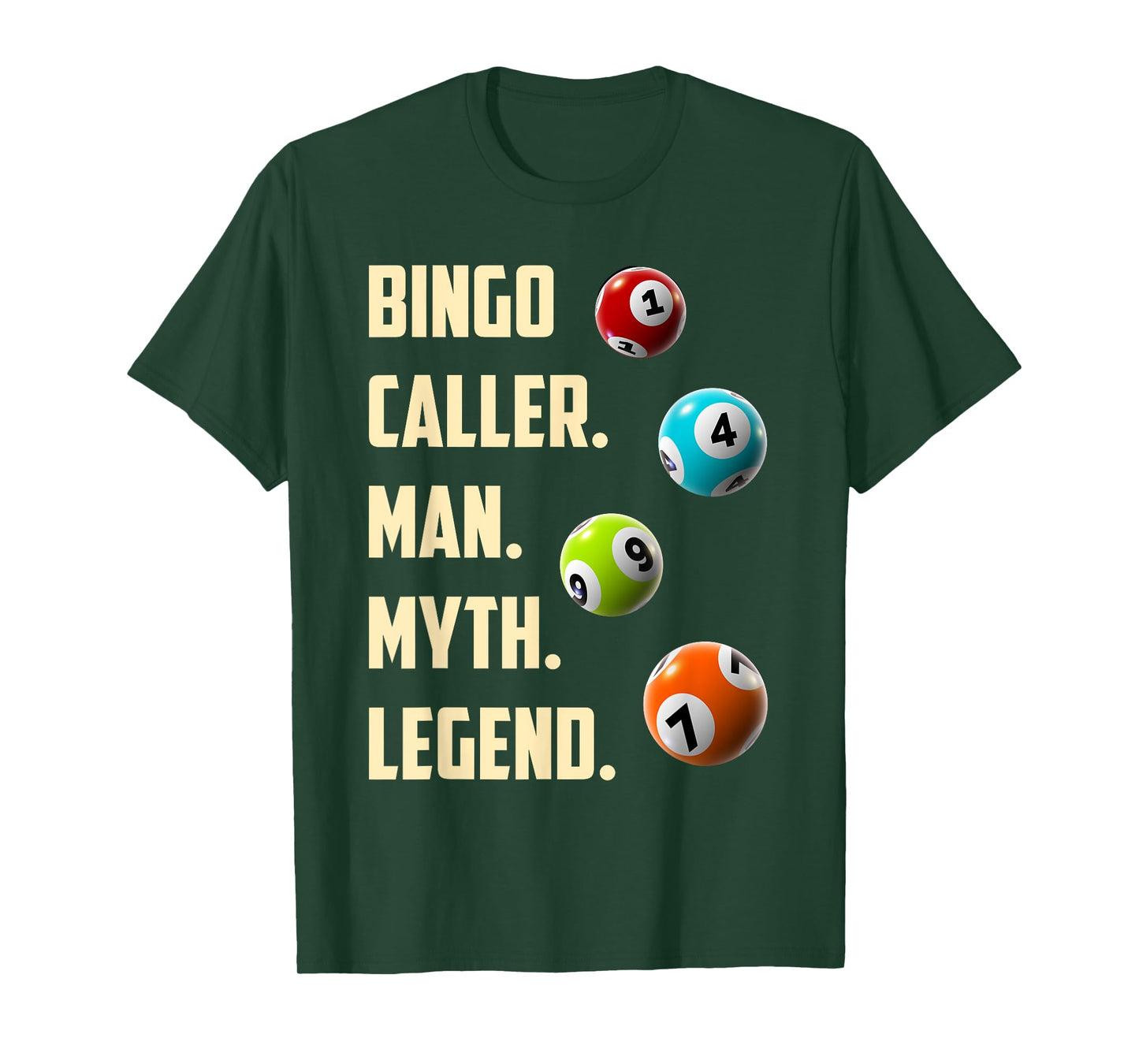 BINGO CALLER MAN MYTH LEGEND Funny Bingo Player T-Shirt