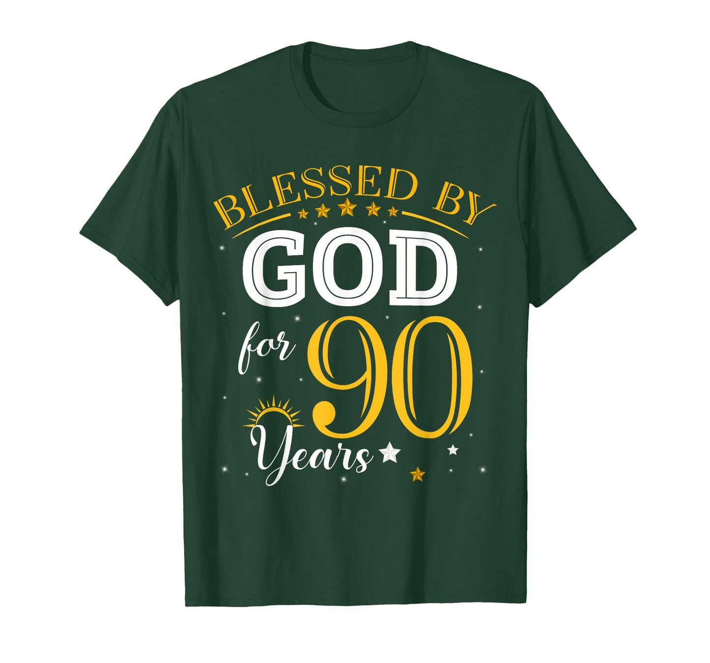 Vintage Blessed by God For 90 Years Old 90th Birthday Girl T-Shirt
