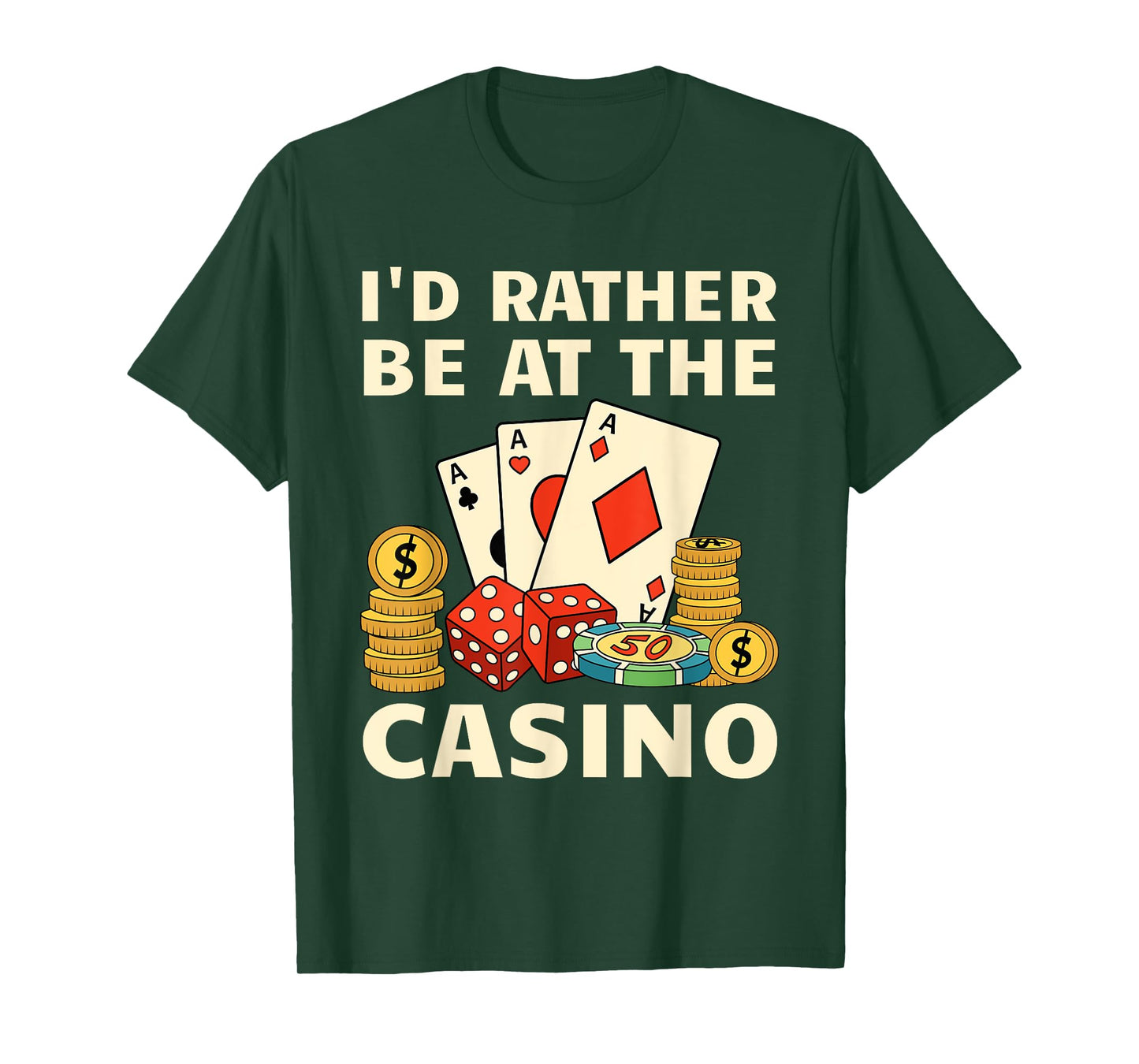 Cool Casino Lover Art For Men Women Casino Gambling Gambler T-Shirt