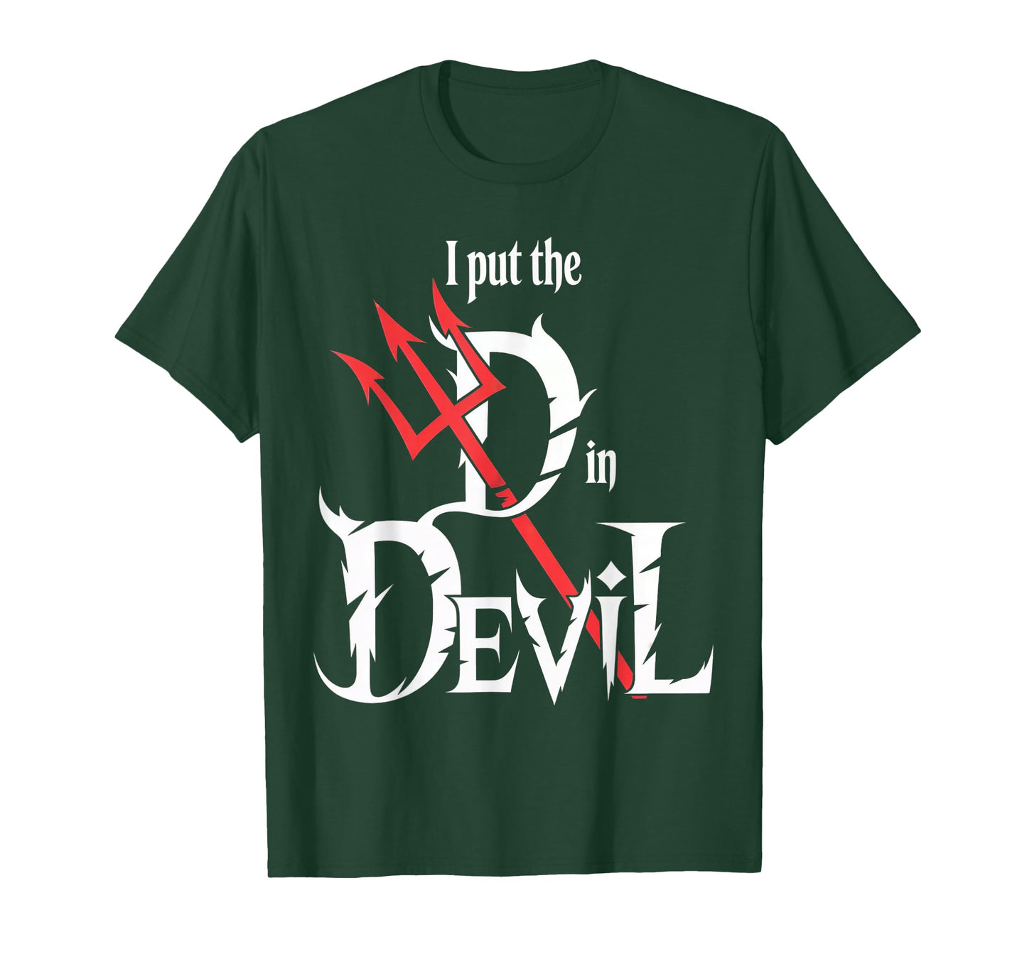 I Put D in Devil Halloween Funny Couple Halloween Costumes T-Shirt