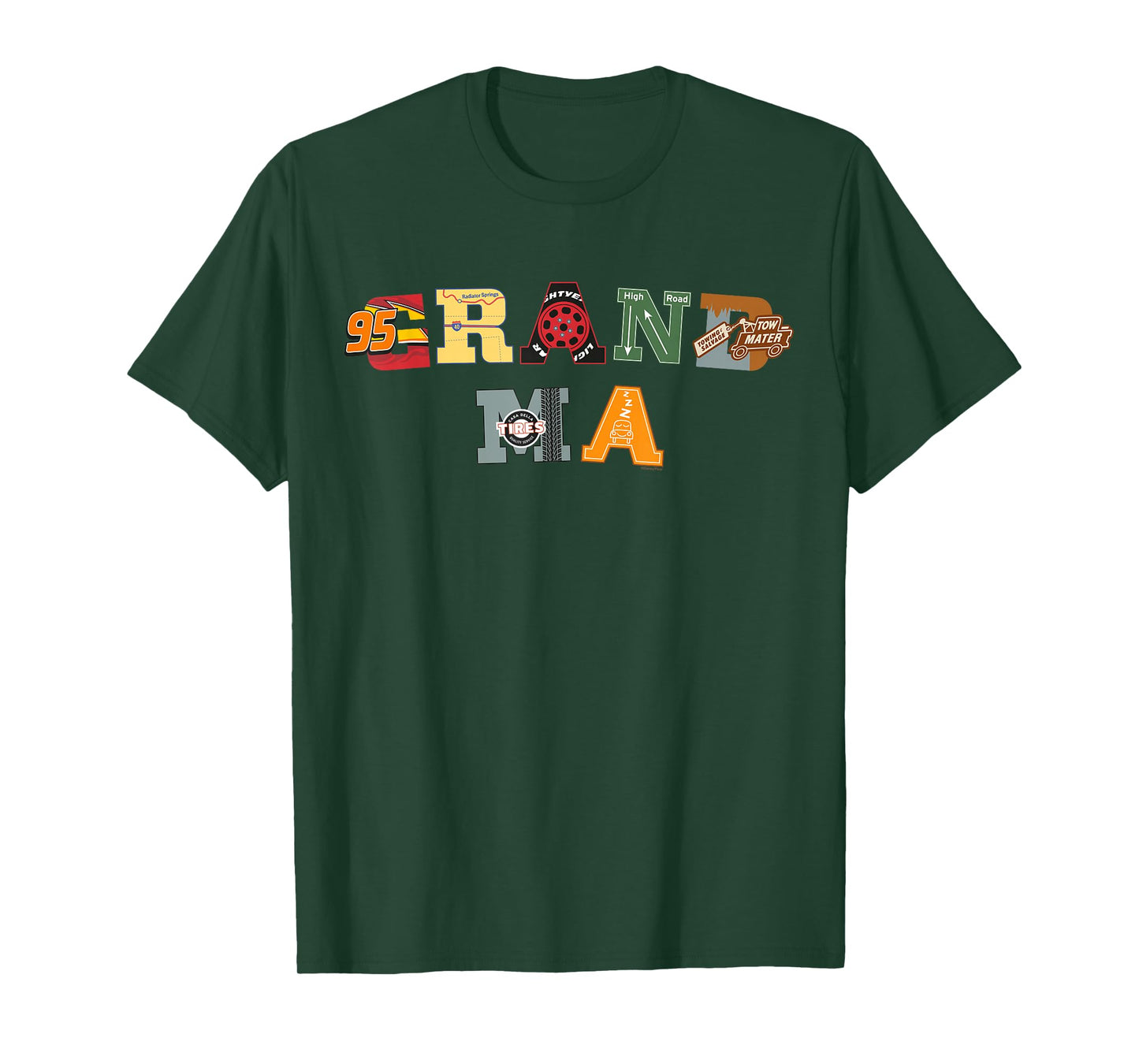 Disney & Pixar's Cars Grandma Family Trip Vacation Matching T-Shirt