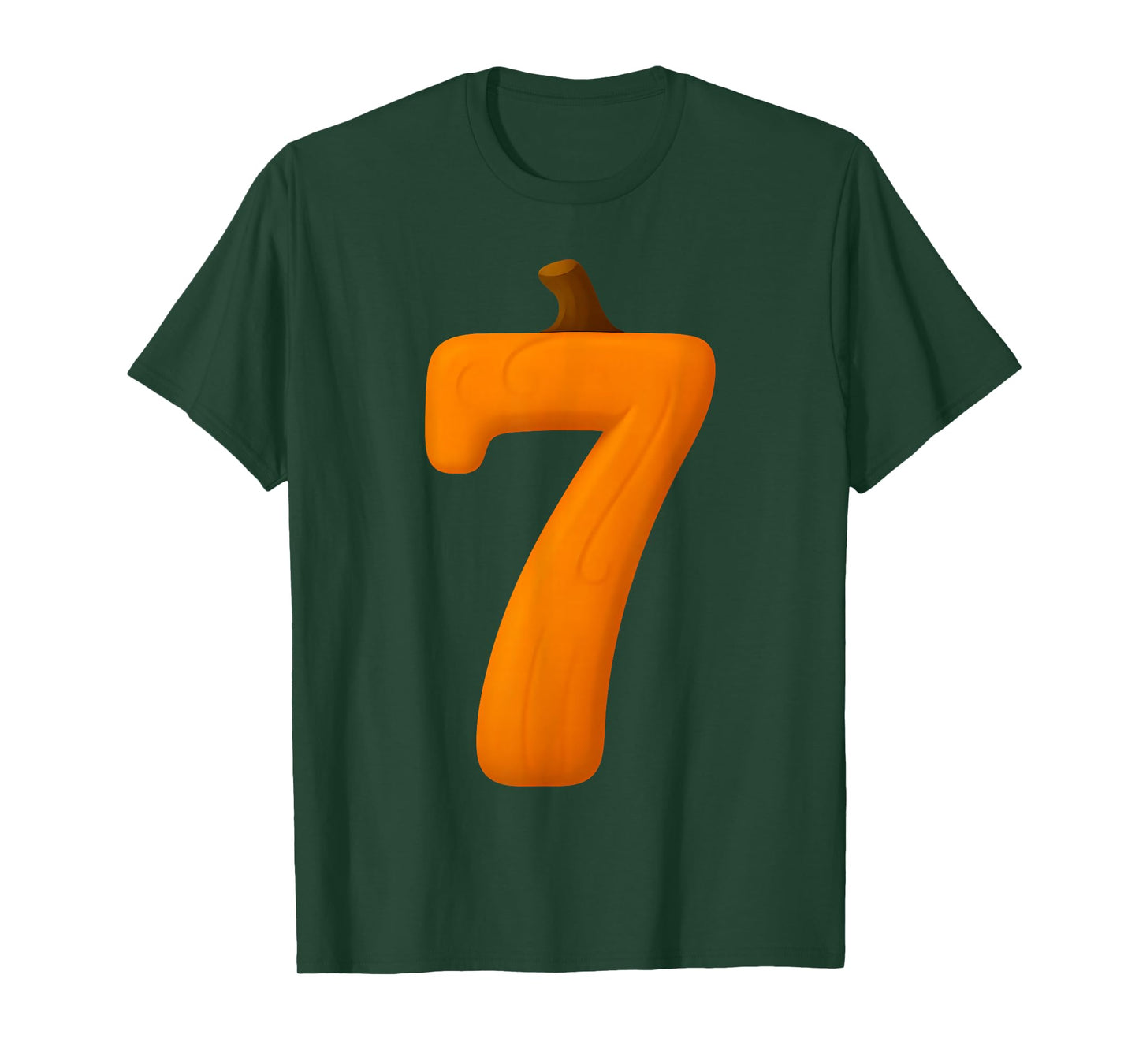 7 Number Six Seven Fall Pumpkin Halloween Funny Matching T-Shirt