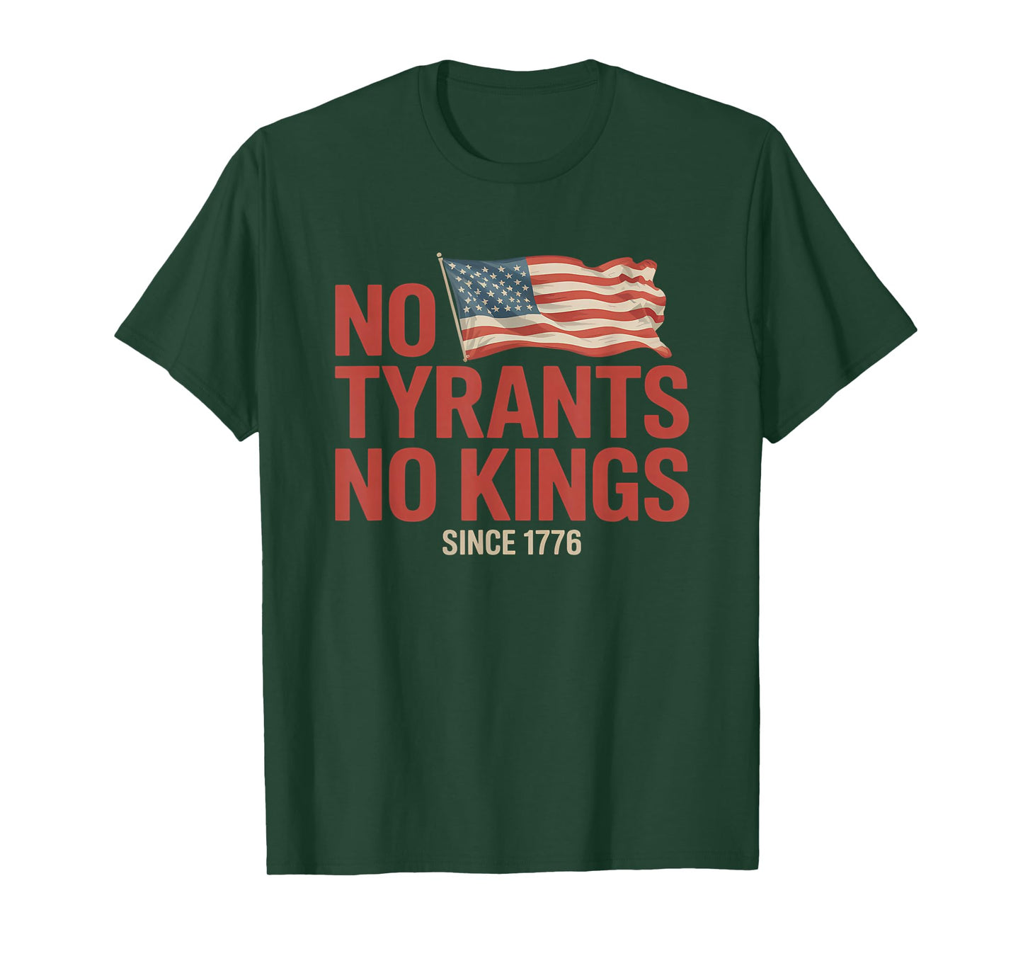 No Tyrants No Kings Resist Tyranny Since 1776 Design T-Shirt