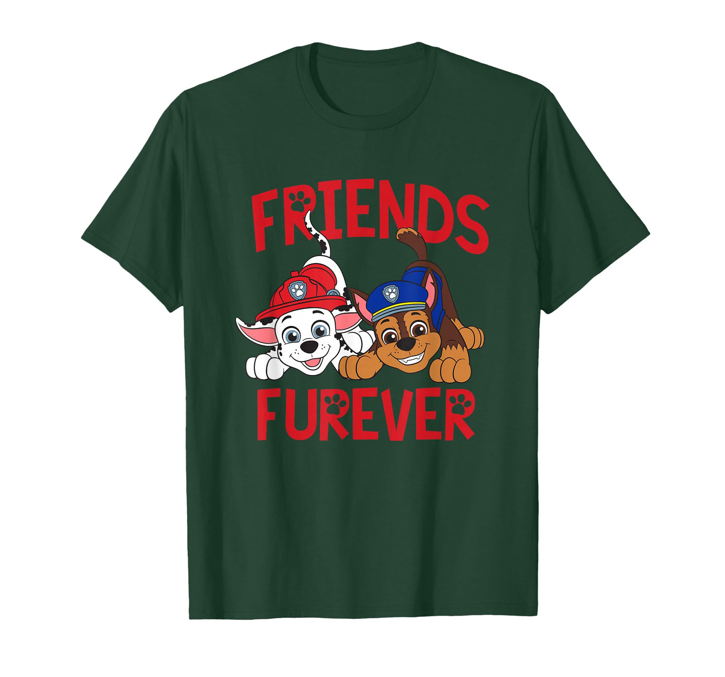 Paw Patrol Marshall and Chase Friends Furever T-Shirt