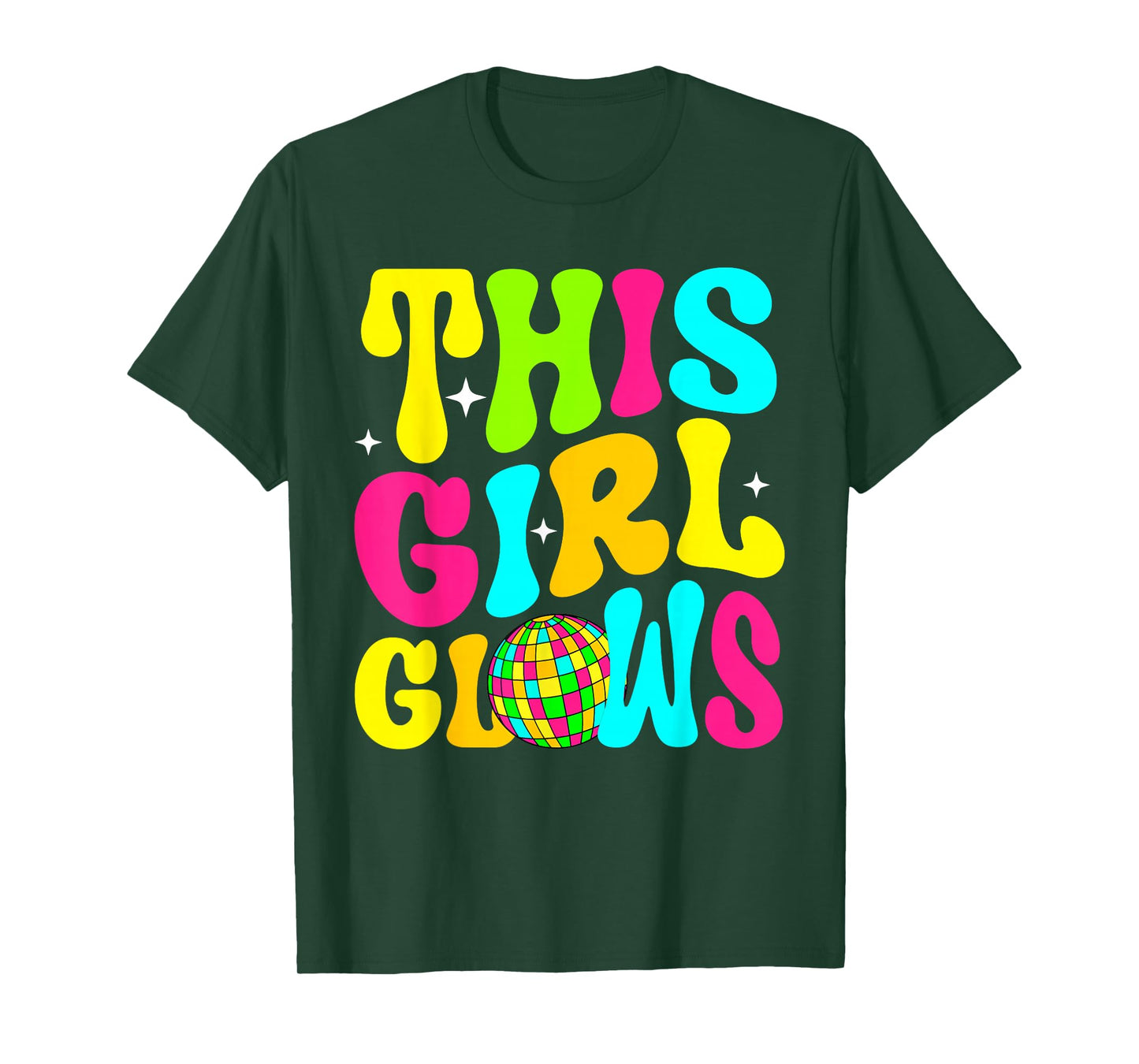 This Girl Glows Colorful Groovy For Kids Girls Women T-Shirt