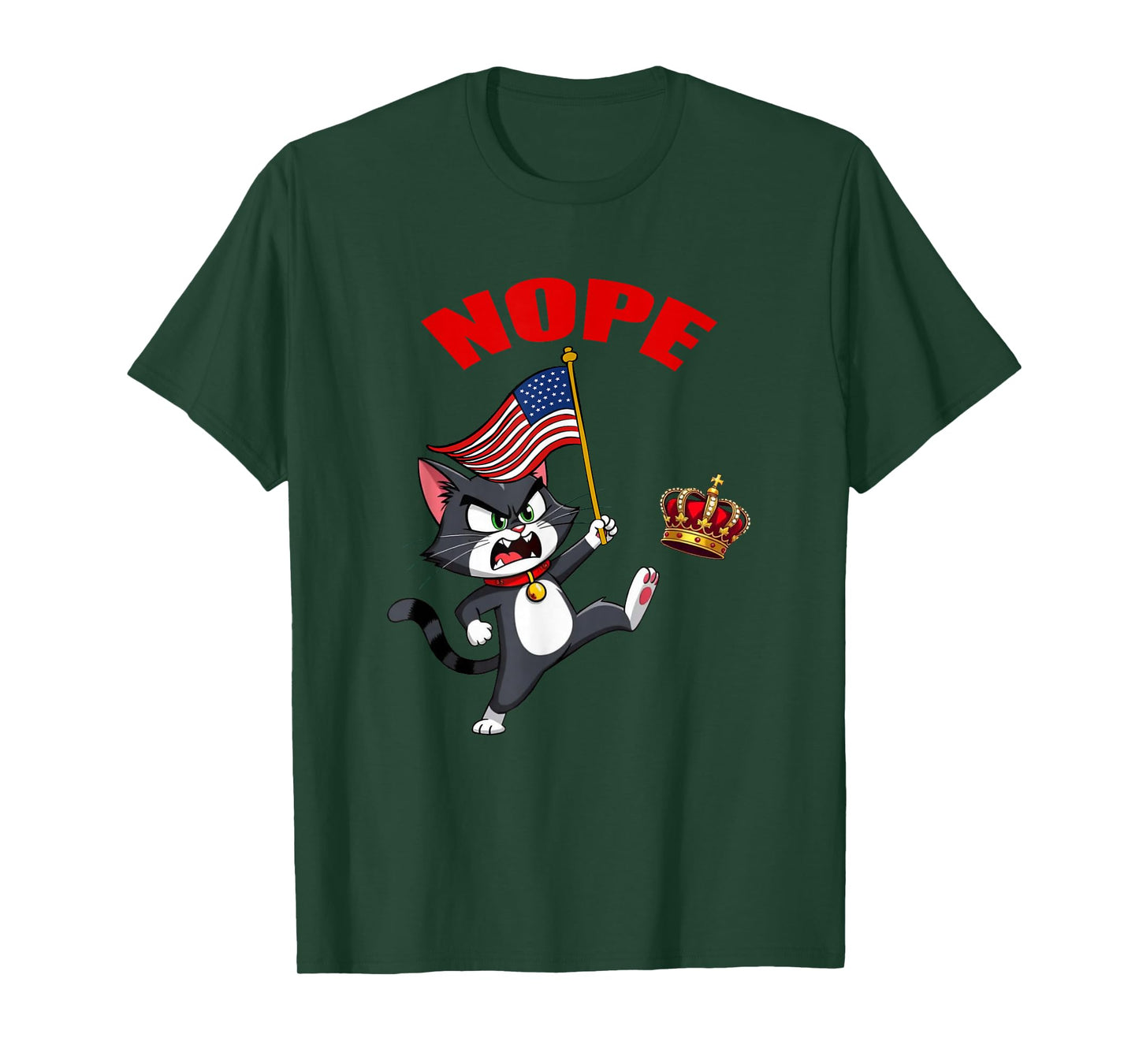Funny No Kings in America Cat T-Shirt