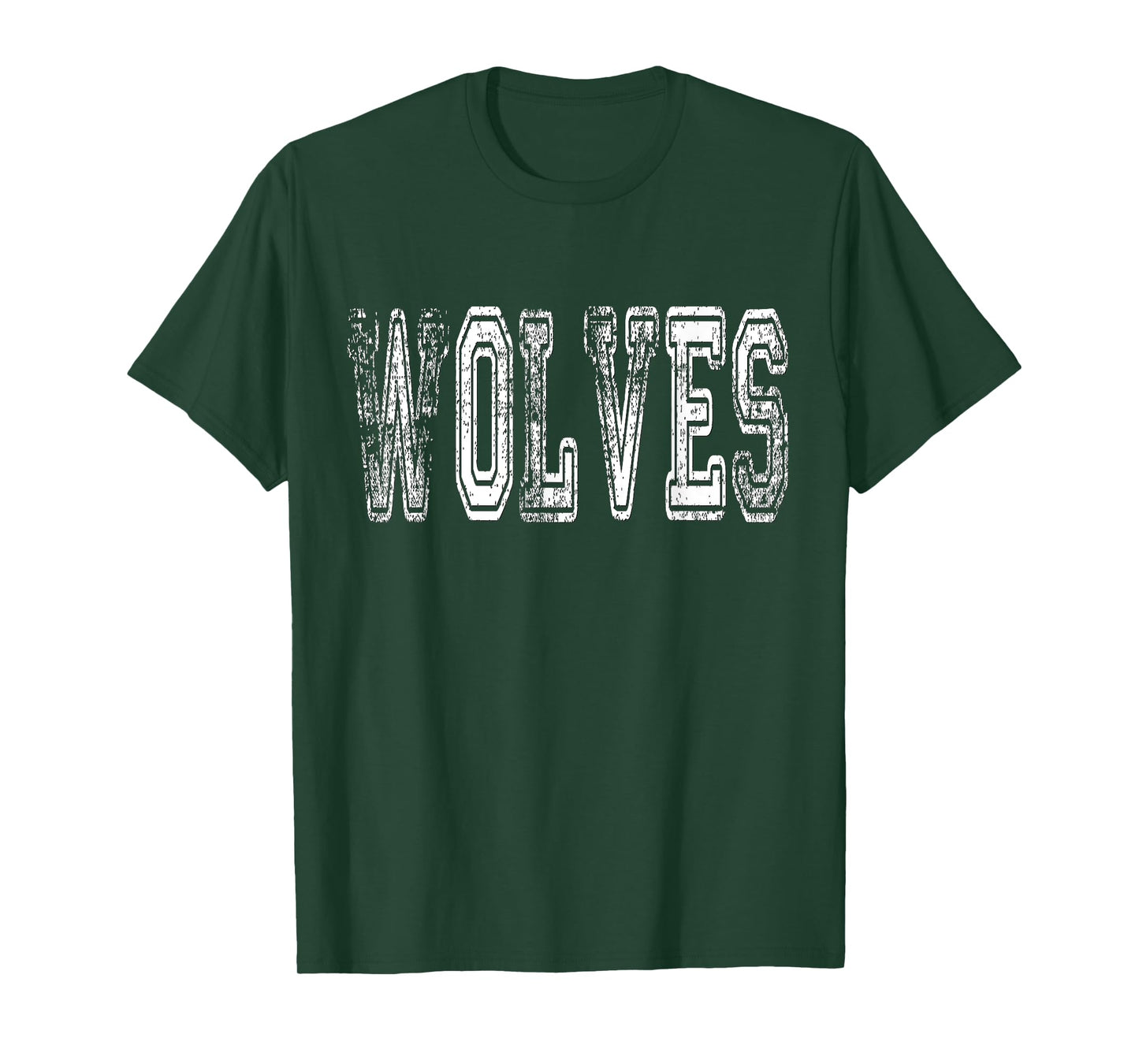 Wolves Mascot Distressed Vintage School Sports Name Fans T-Shirt