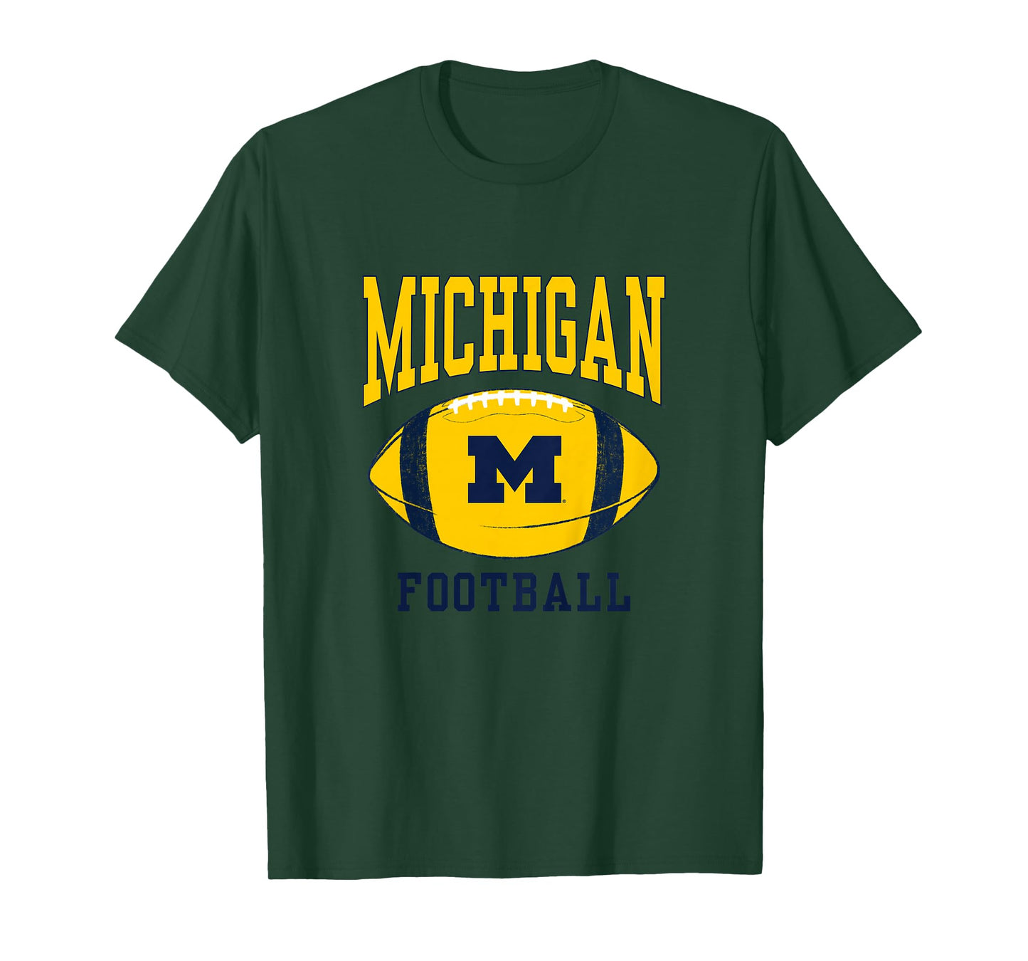 Kids University of Michigan Wolverines U of M Football Ball T-Shirt