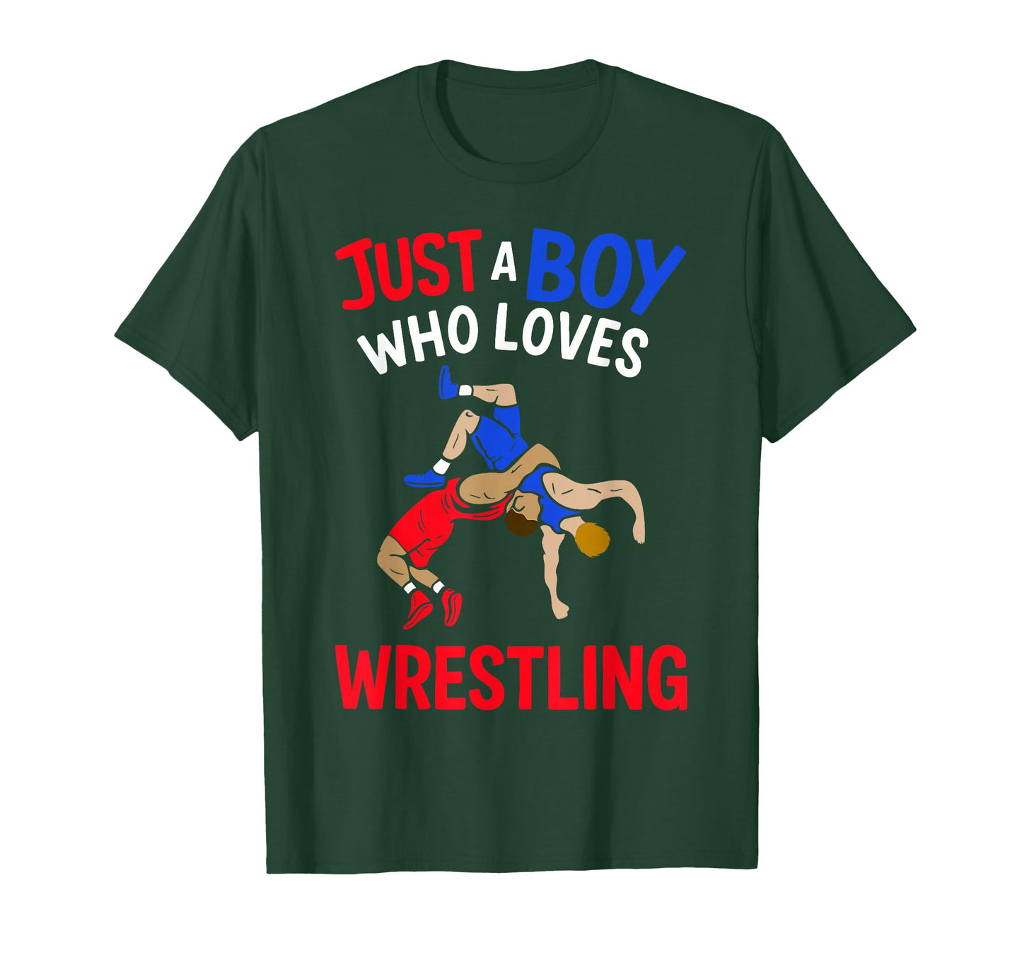 Just A Boy Who Loves Wrestling Funny Boys & Kids Wrestler T-Shirt