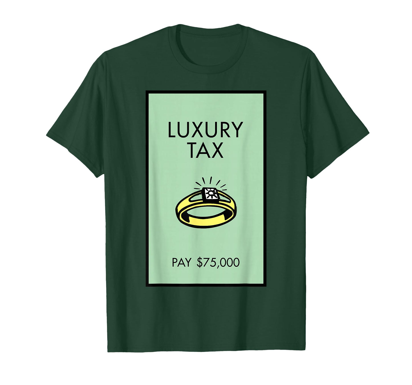 Monopoly Luxury Tax Pay 75,000 Playing Card T-Shirt