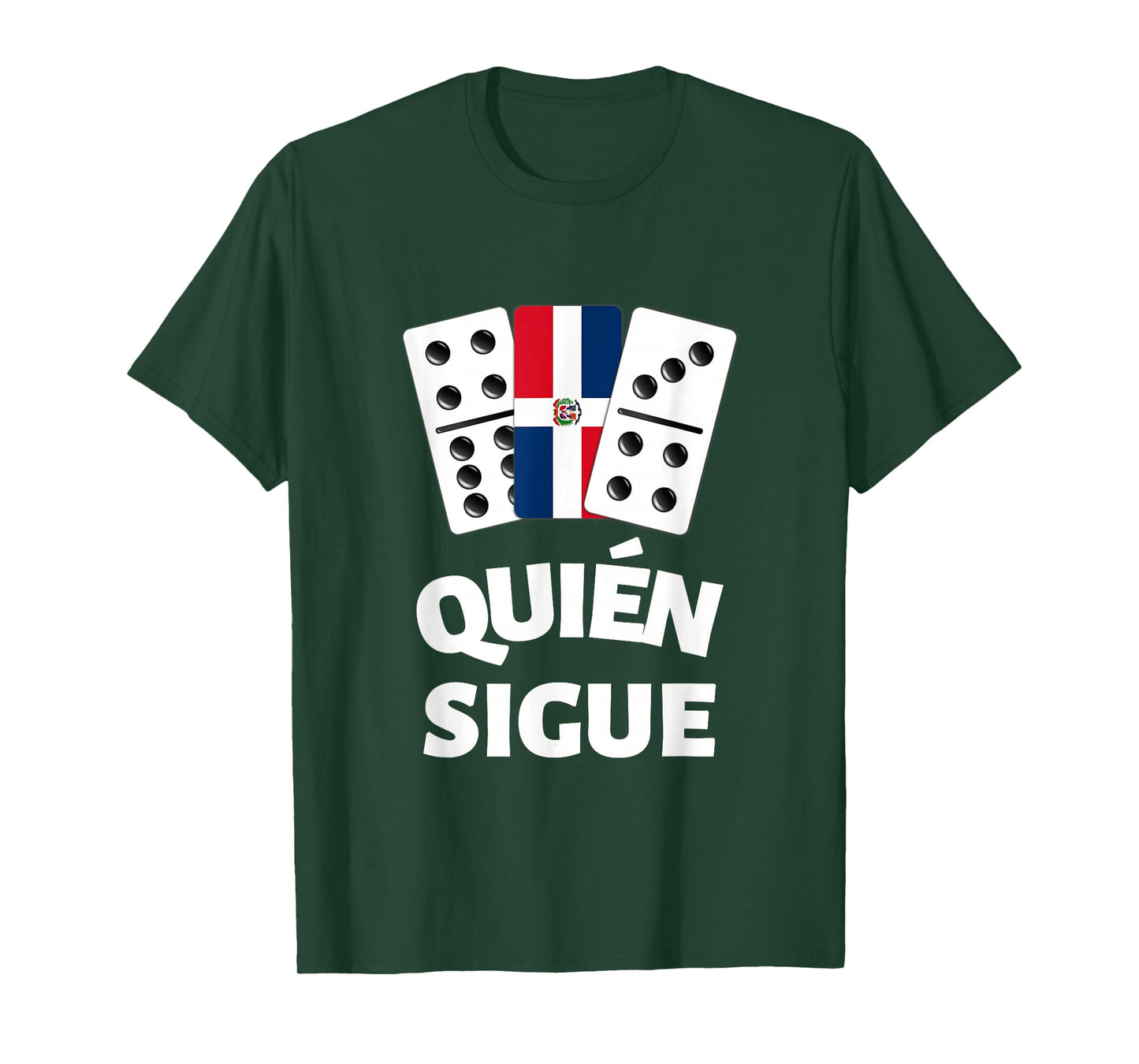 Dominican Republic Flag Dominoes Domino Train Quien Sique T-Shirt