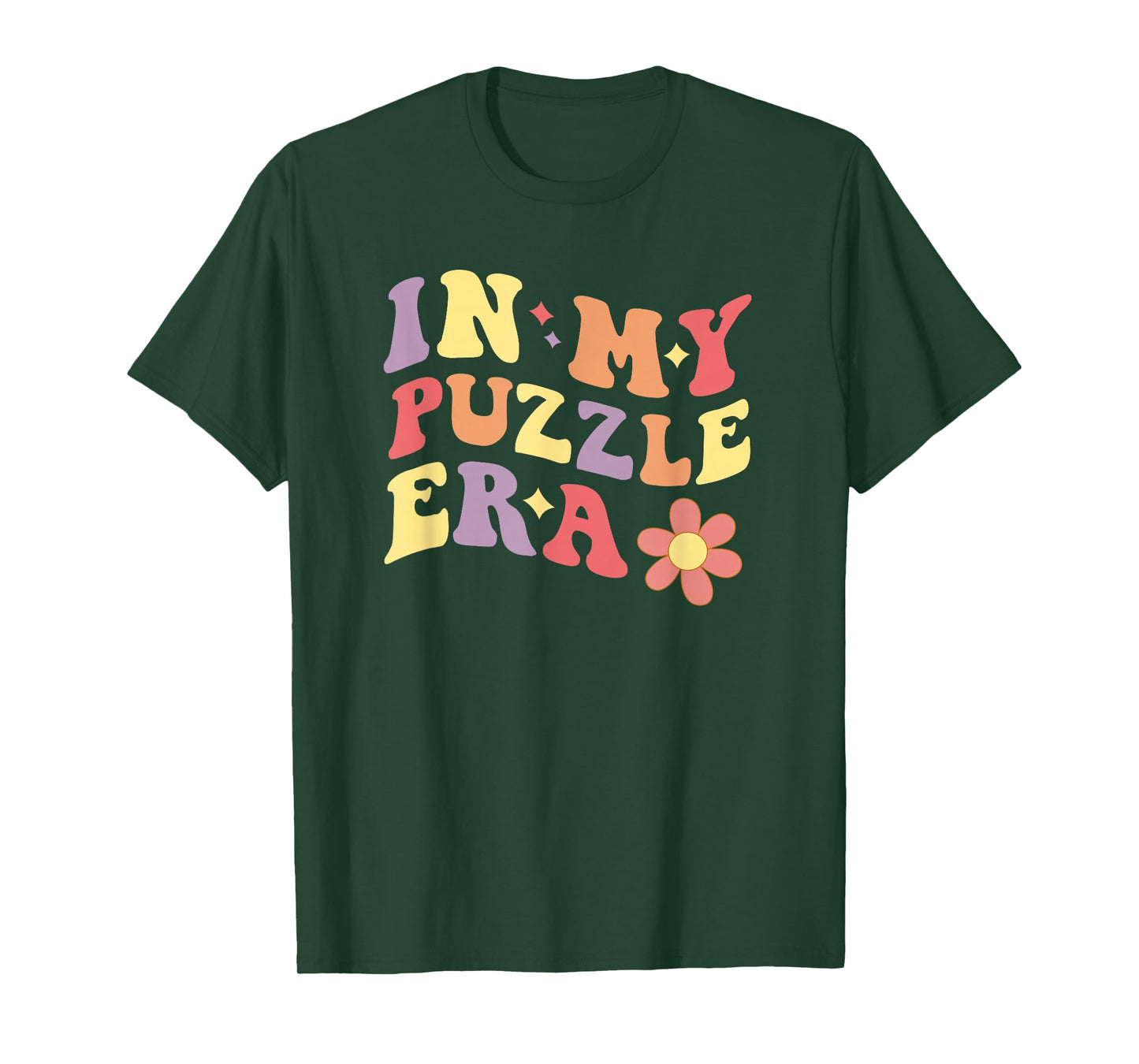 In My Puzzle Era Funny Jigsaw Puzzle T-Shirt - Black, Multicolor - Women's Unisex-Adults - Small - Short Sleeve - Crew Neck - Classic Fit - Cotton 65%, Polyester 35%