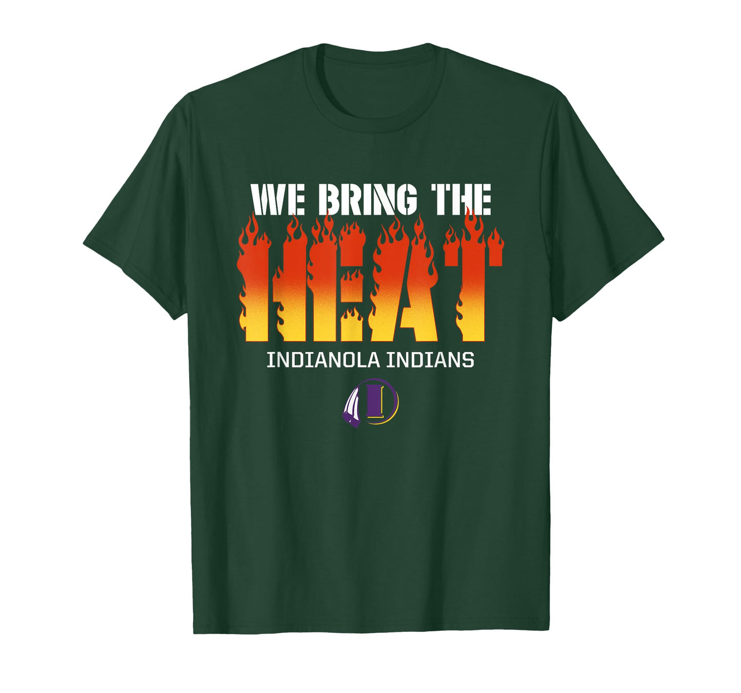 Indianola Indians Logo We Bring the Heat HS T-Shirt