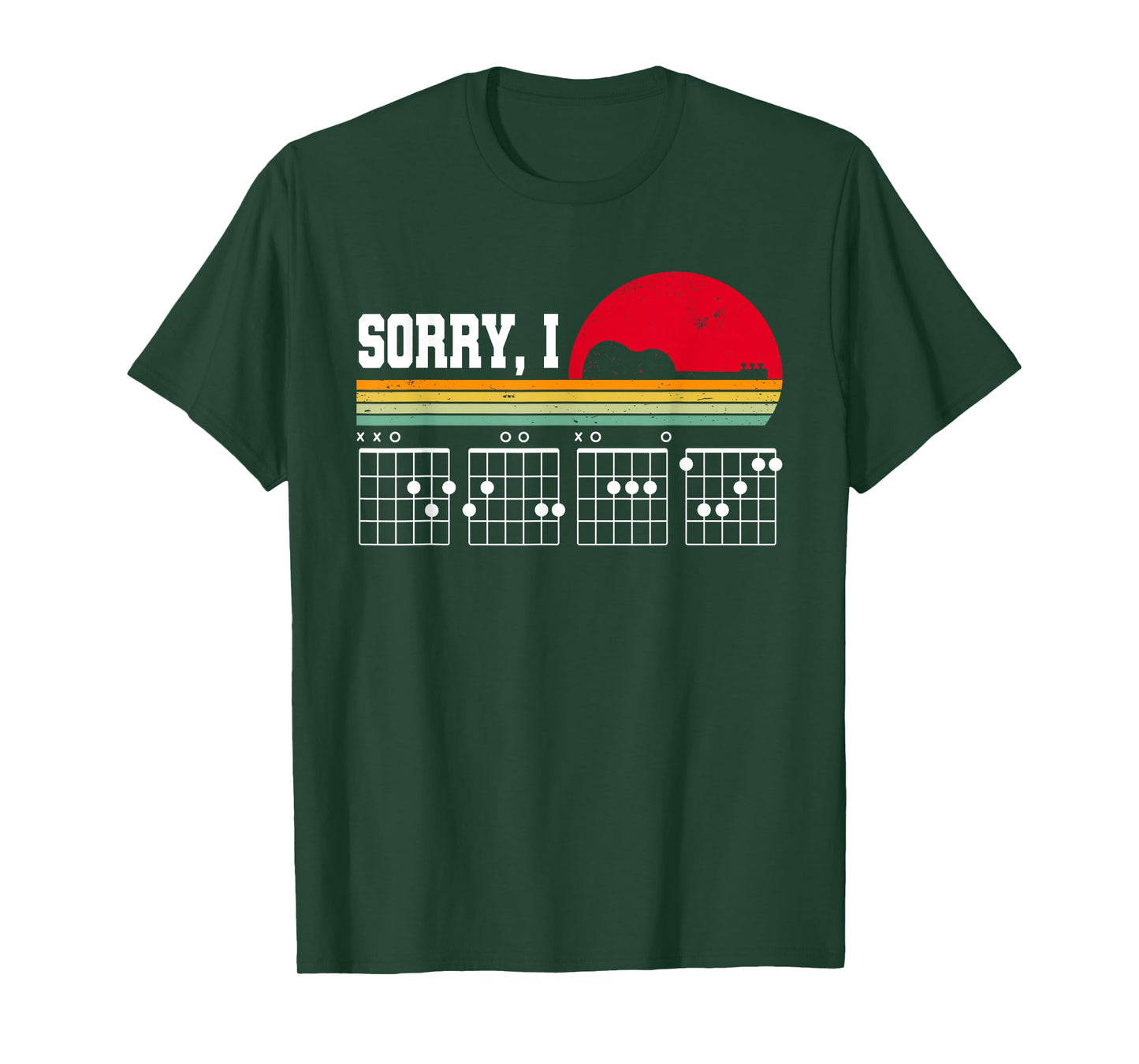 Sorry I DGAF Hidden Message Guitar T-Shirt
