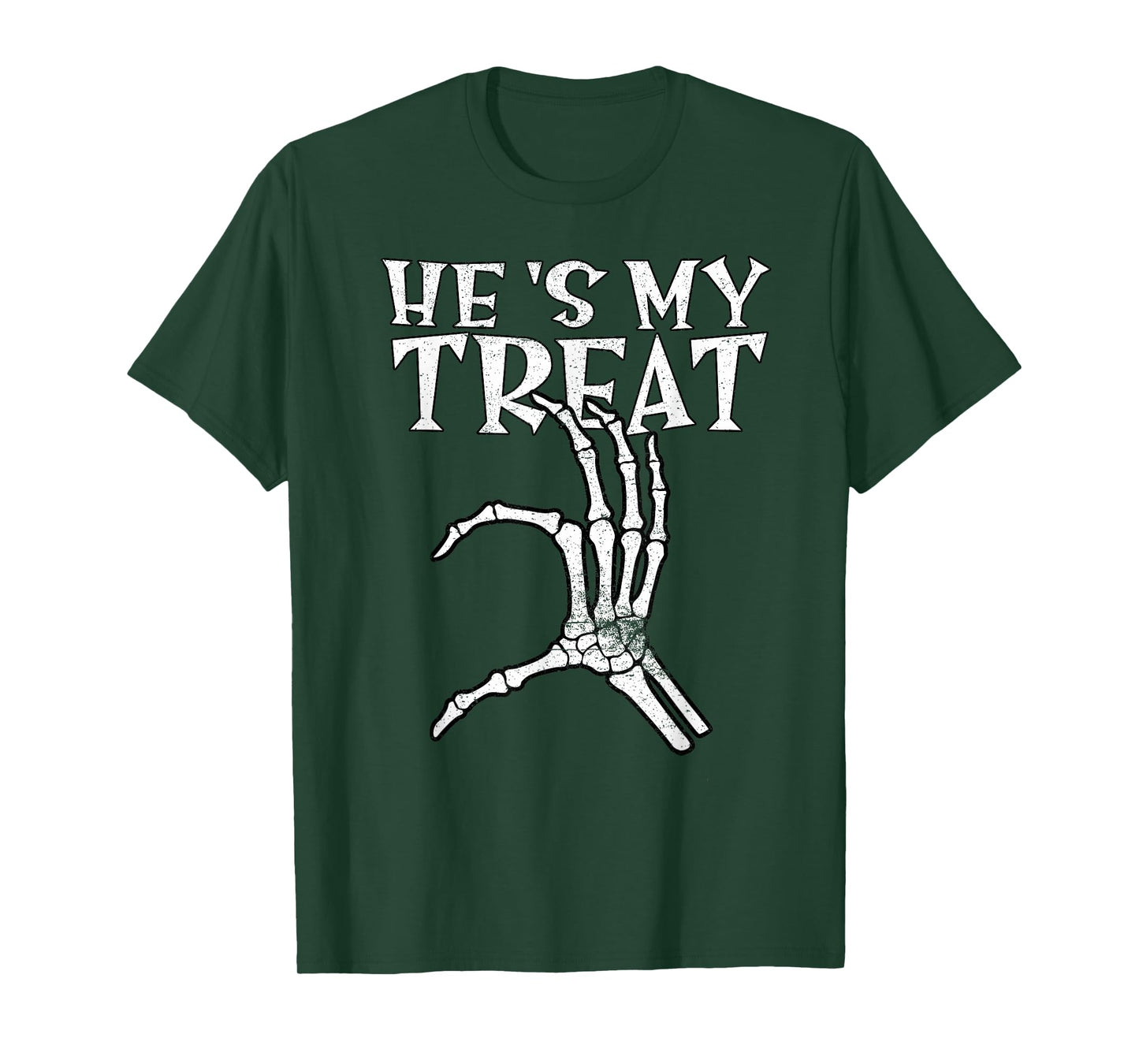 He's My Treat Heart Matching Couple Halloween Girlfriend T-Shirt