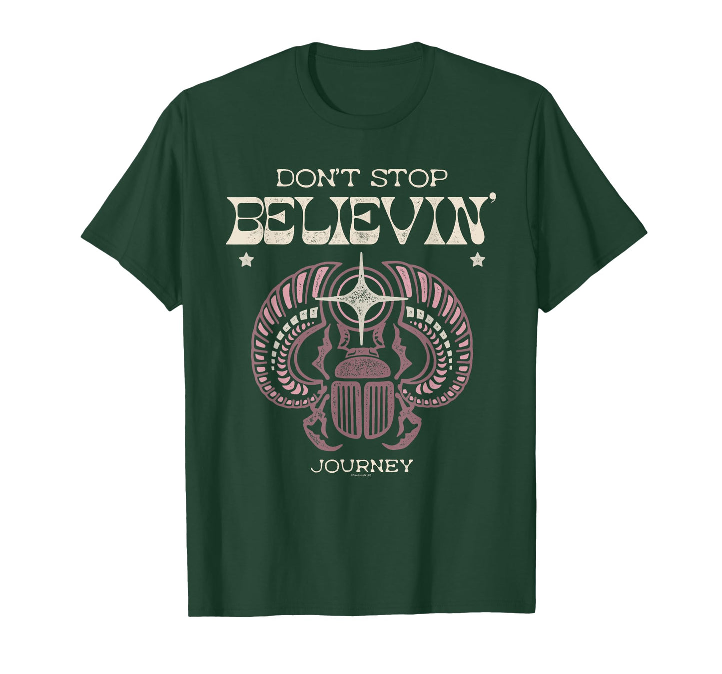 Journey Groovy Don't Stop Believin' Scarab Vintage Band T-Shirt