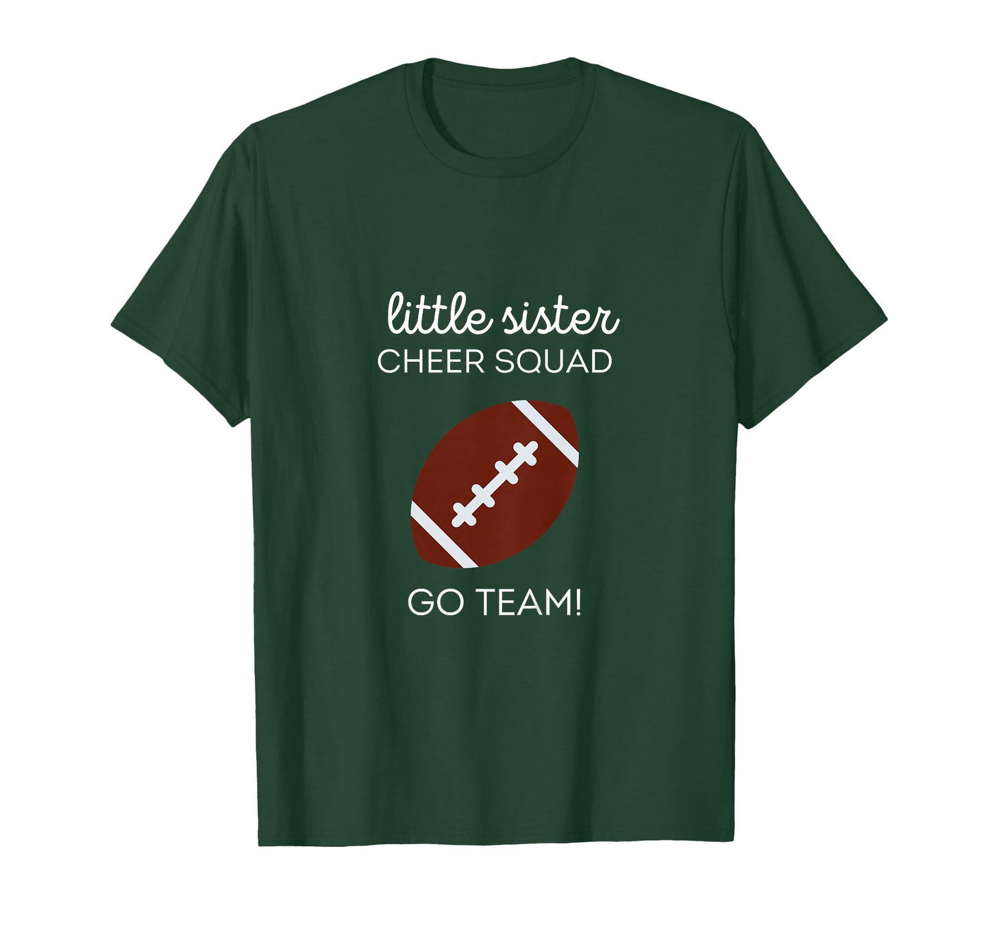 Kids Little Sister Cheer Squad Football Tee T-Shirt