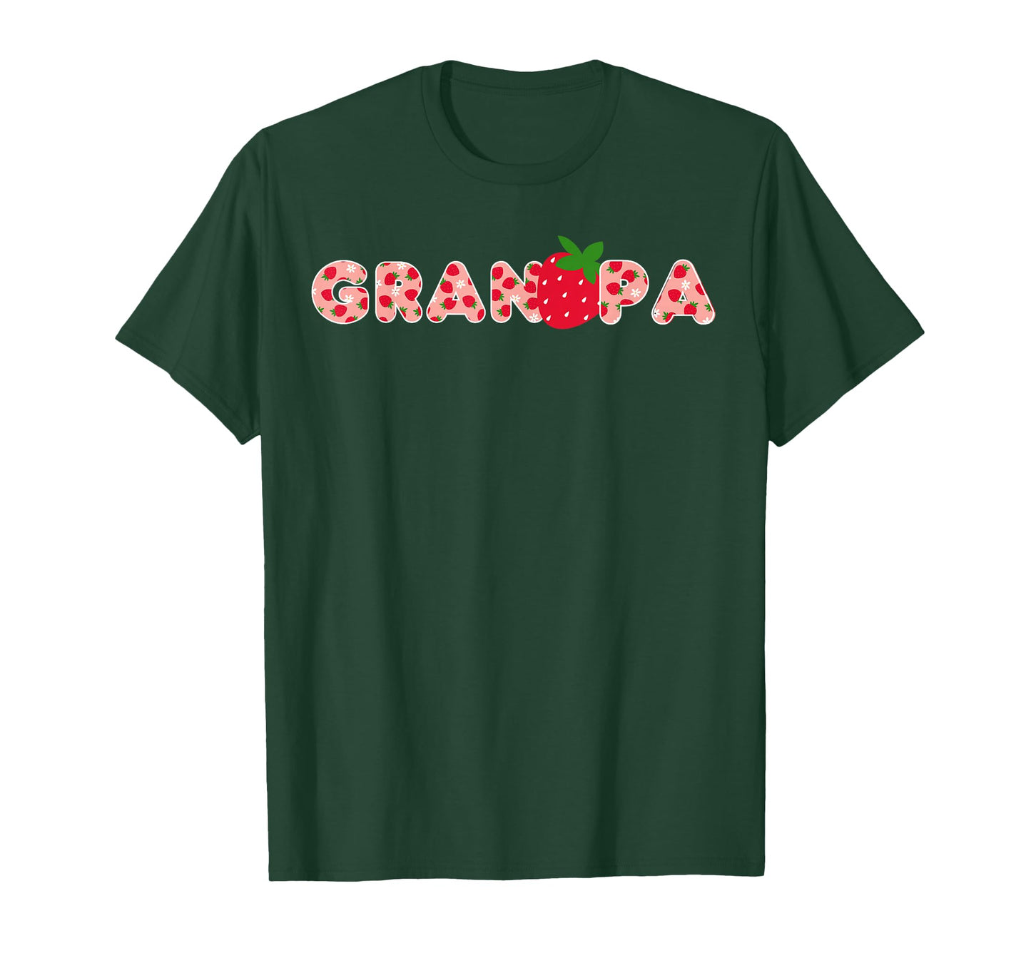 Grandpa Strawberry First Birthday Party Strawberry Birthday T-Shirt