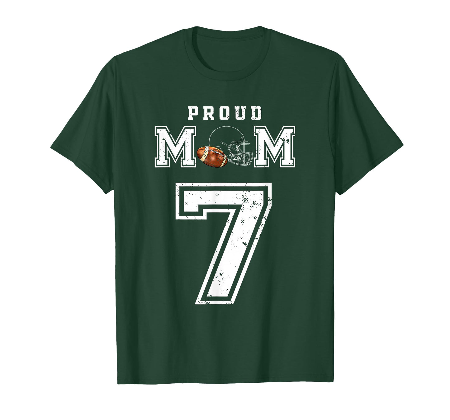 Custom Proud Football Mom Number 7 Personalized For Women T-Shirt