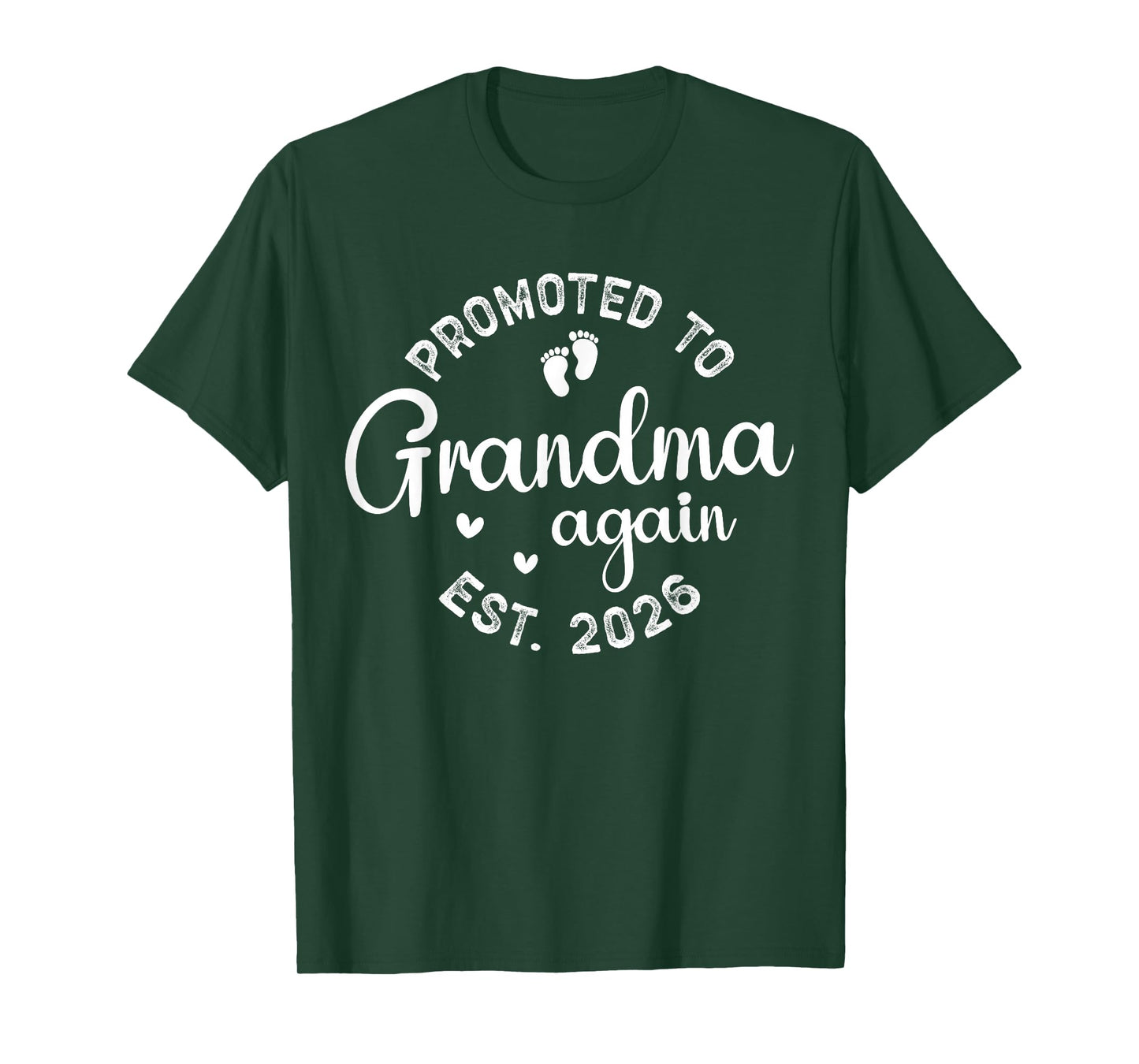 Promoted to Grandma Again Est 2026 Announcement Grandparents T-Shirt