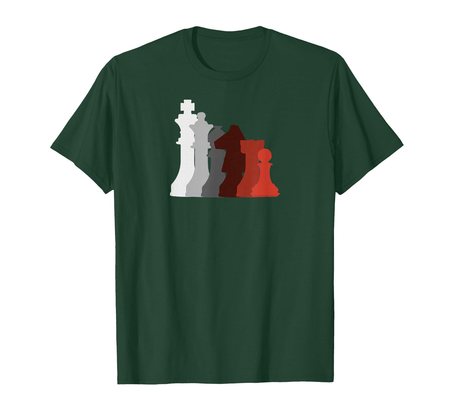 Cool Chess Pieces in Gaming Colors Chess Players T-Shirt