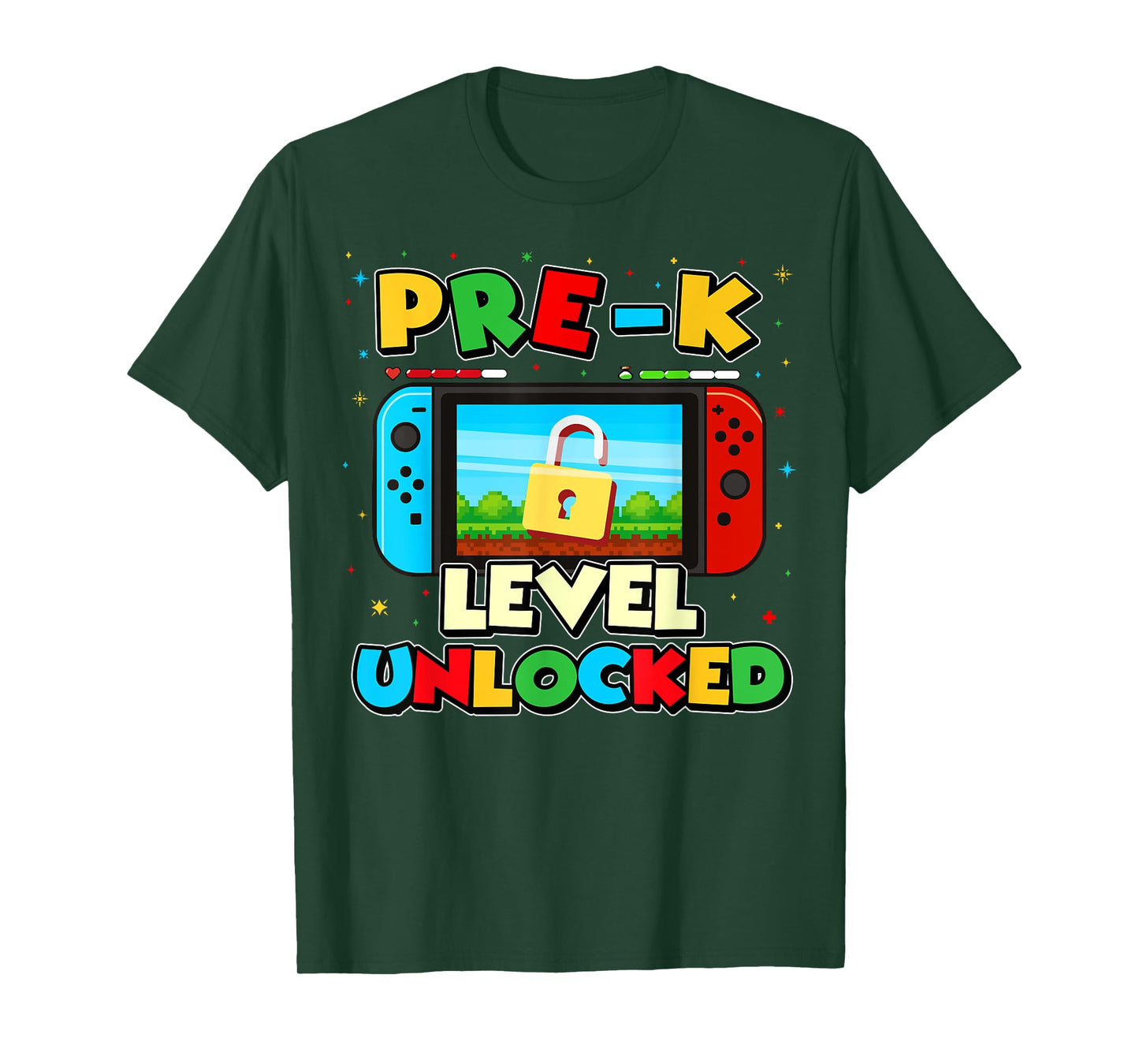 Pre-K Level Unlocked Video Gamer Boys Kids Back To School T-Shirt