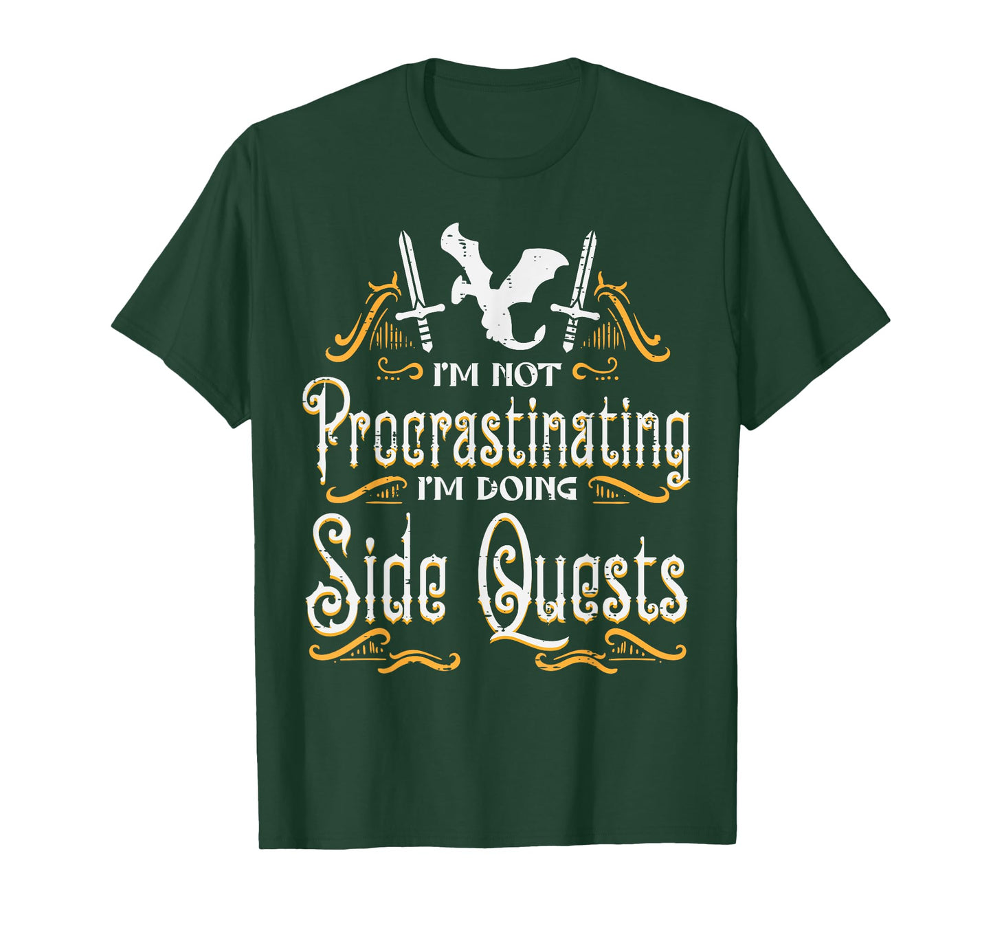 RPG Gamer Not Procrastinating Side Quest Funny Men Boys Kids T-Shirt