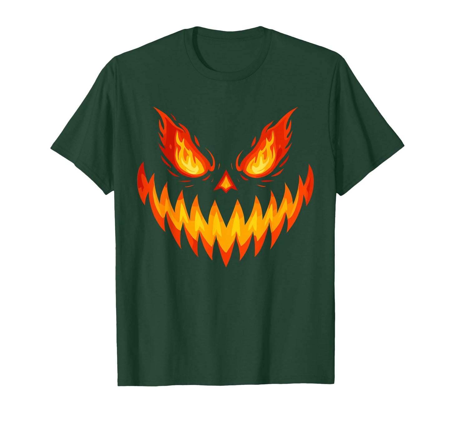 Scary Spooky Jack O Lantern Face Pumpkin Halloween Men Boys T-Shirt