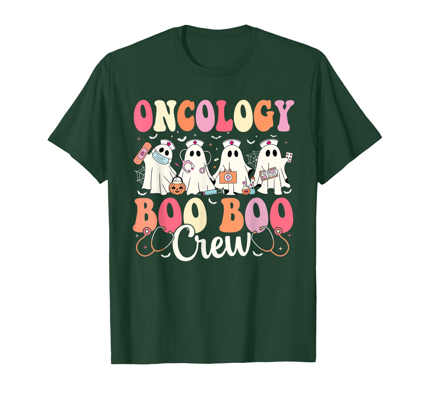 Oncology Nurse Boo Boo Crew Ghost Nurse Halloween Costume T-Shirt