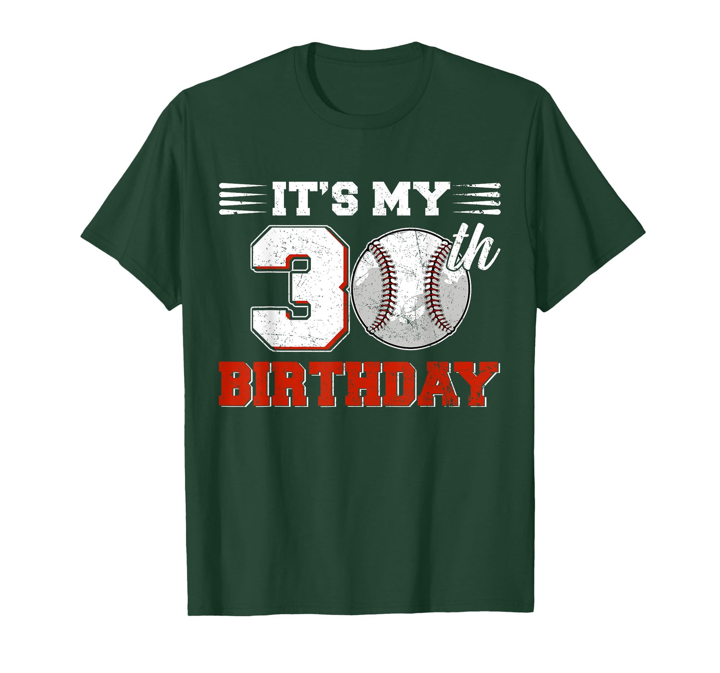 Funny It's My 30th Birthday Baseball Lover 30 Years Old Bday T-Shirt
