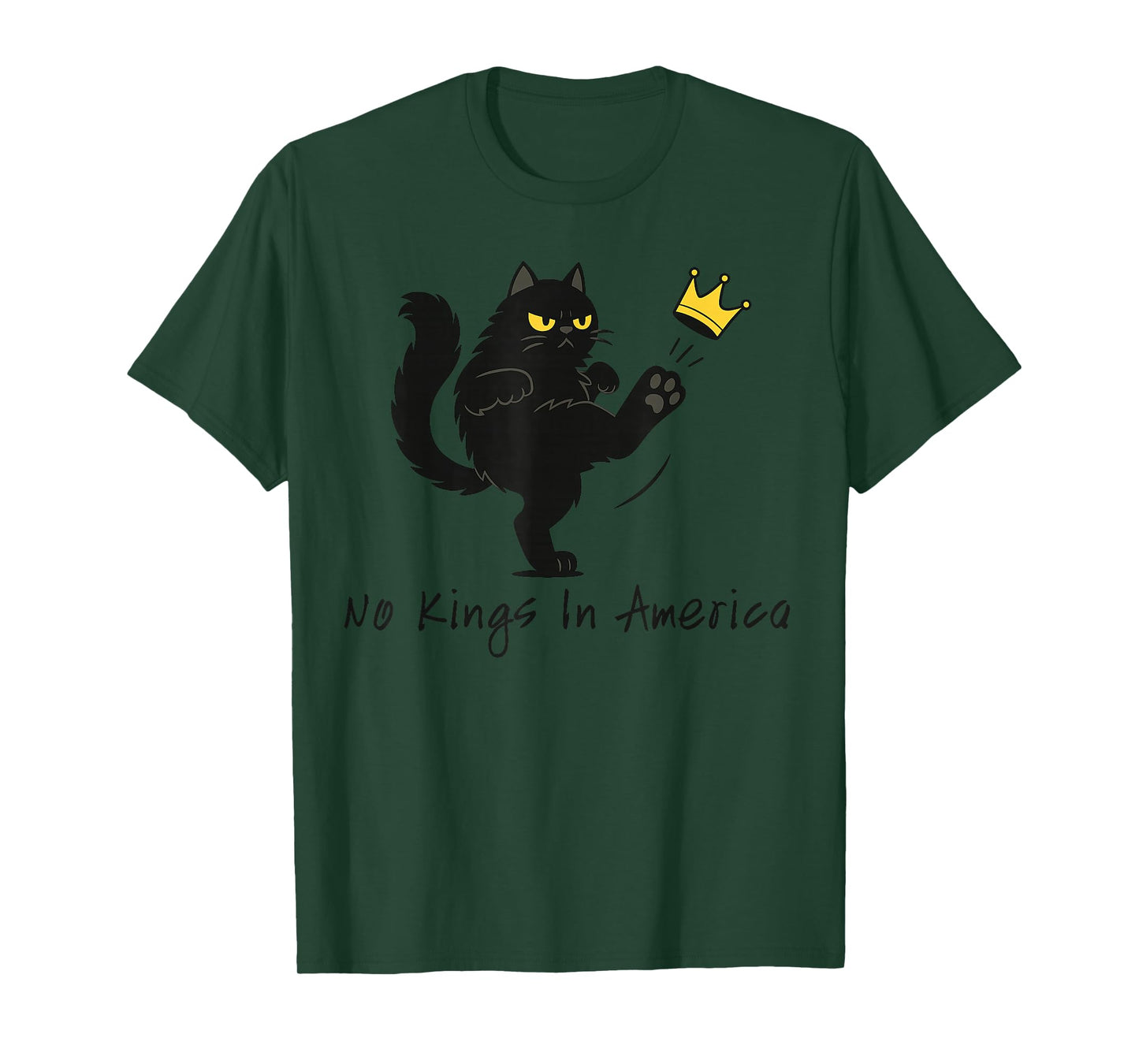 Nope No Kings in America We The People Political Funny Cat T-Shirt