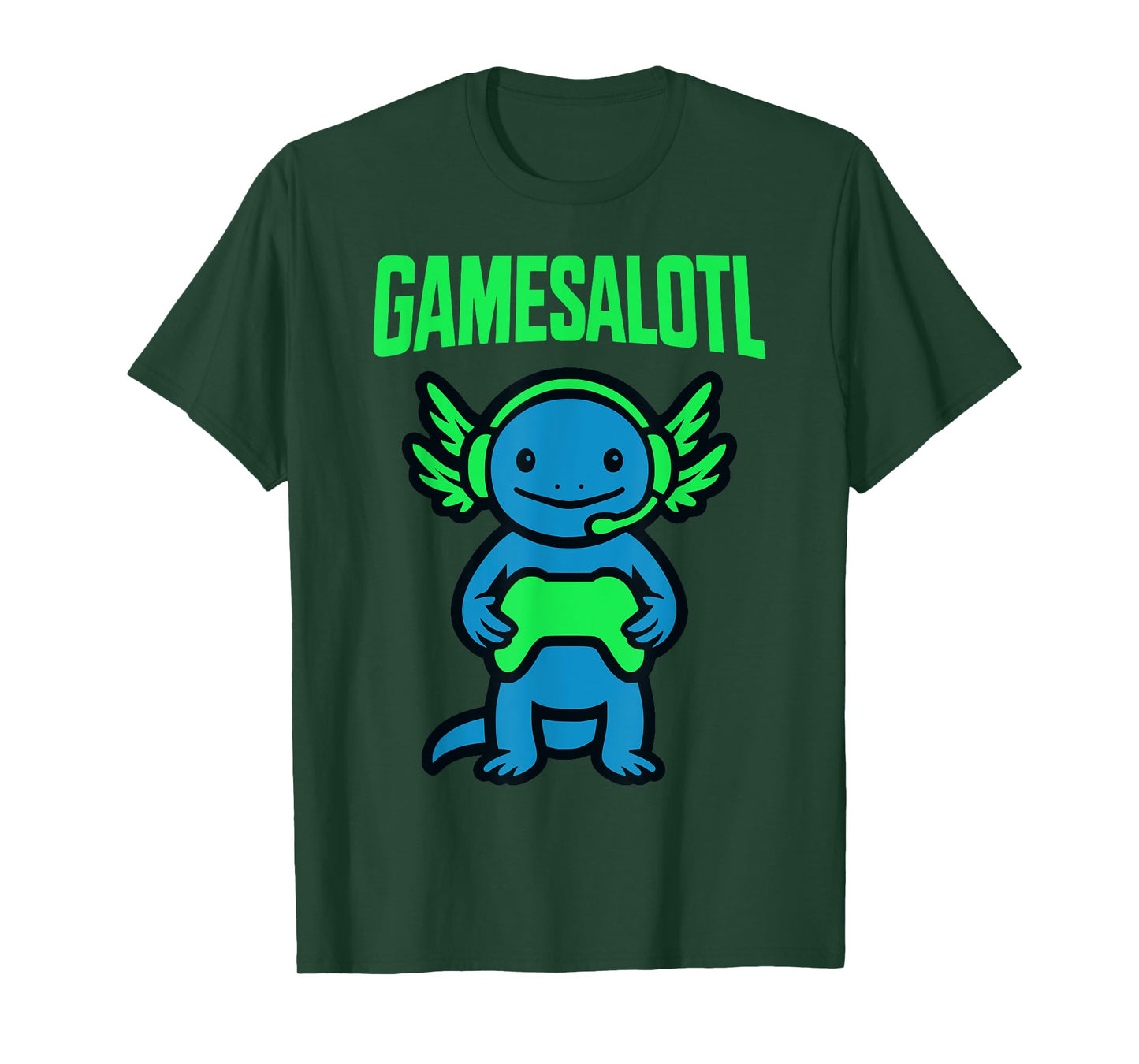 GAMESALOTL Funny Axolotl Gamer Gaming Video Games Game Tee T-Shirt