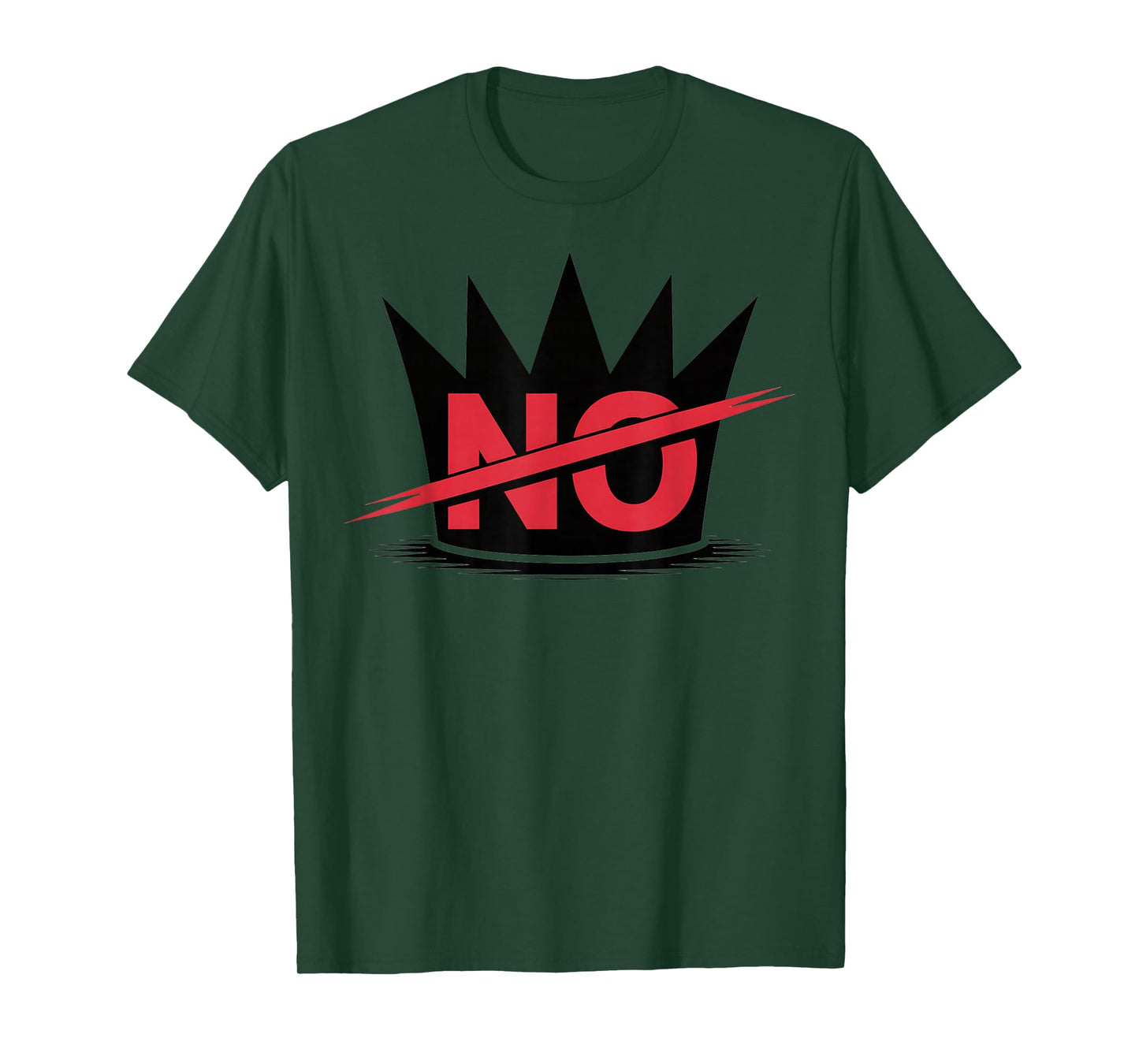 No Kings Protest Sign Patriotic Liberty Art Design T-Shirt