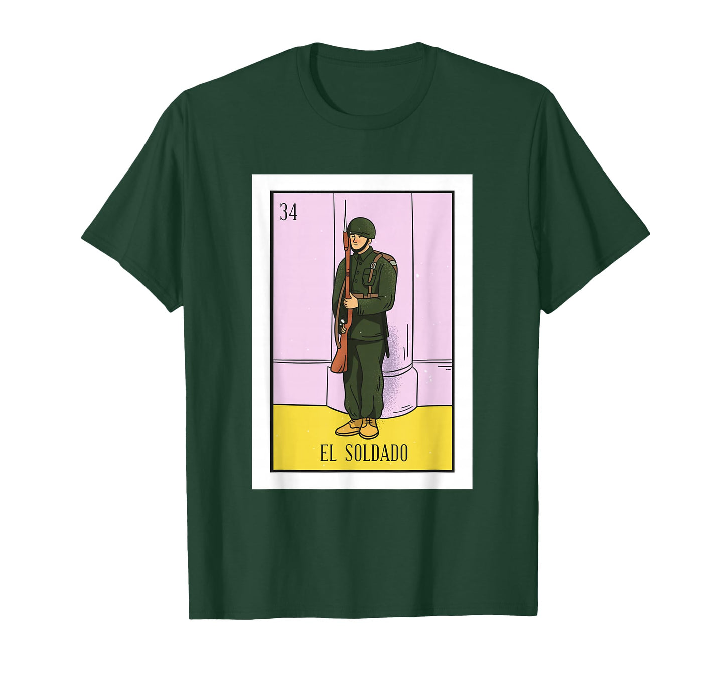 El Soldado Lottery Gift The Soldier Card Mexican Lottery T-Shirt