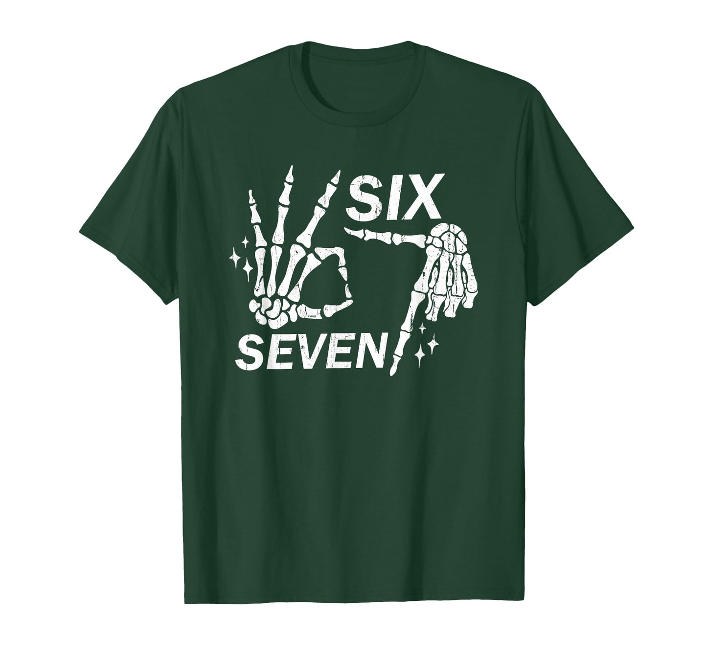 Six Seven 6 7, Skeleton Hands, Spooky Skull T-Shirt