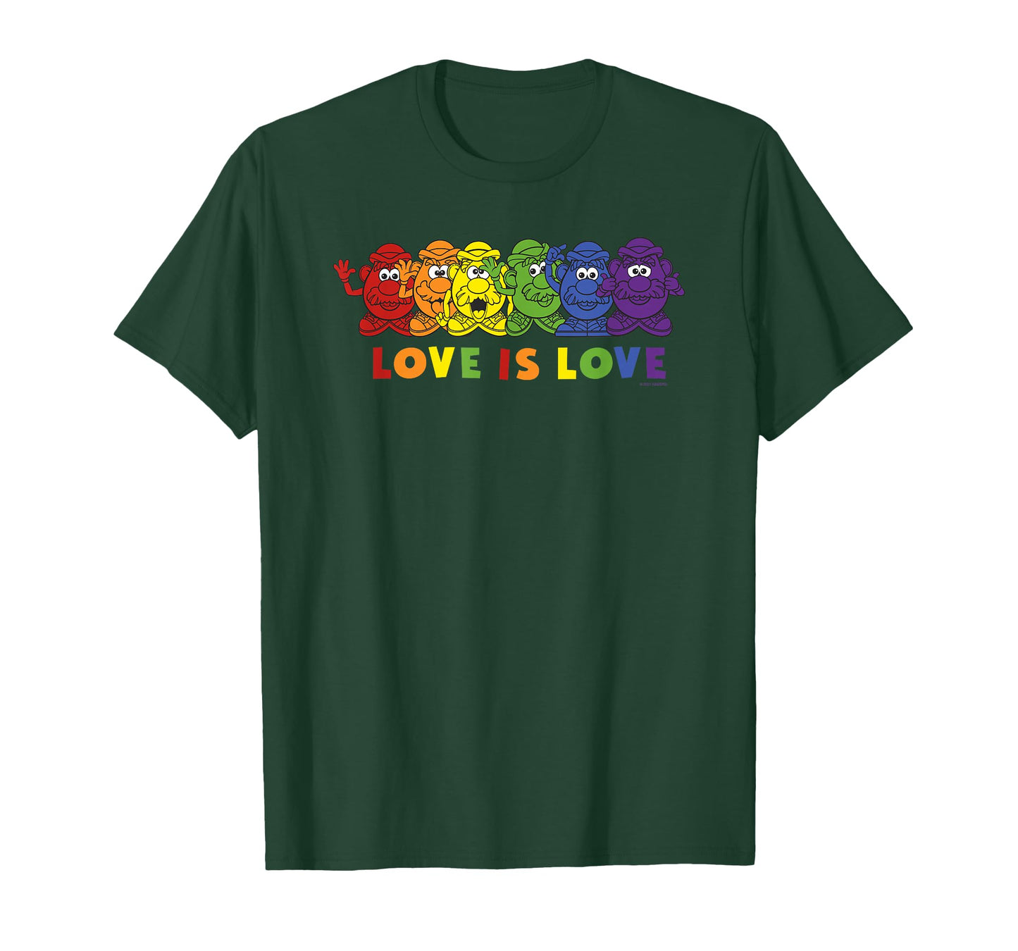 Mr. Potato Head Many Rainbow Potato Heads Love Is Love T-Shirt