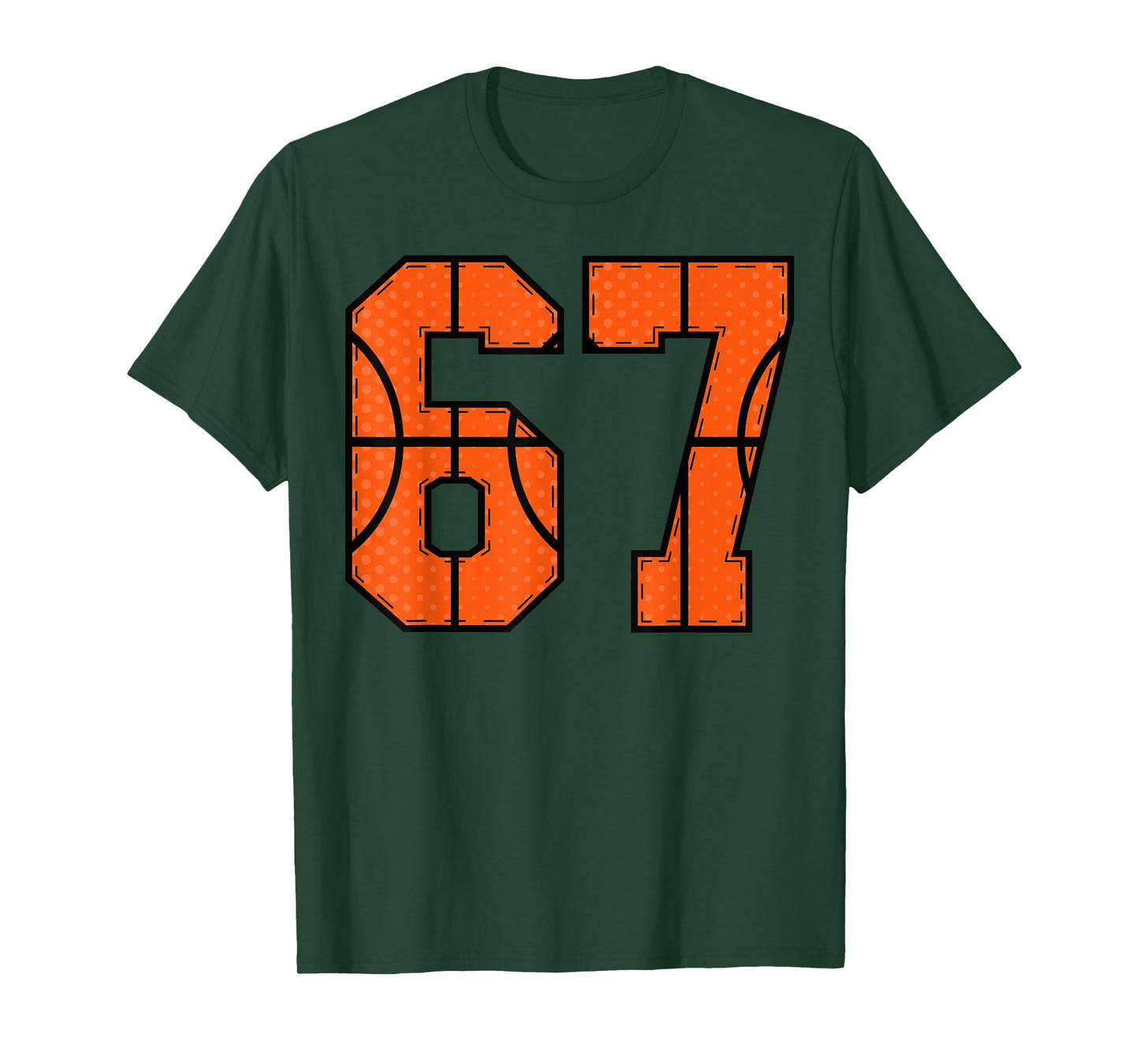 67 Number Six Seven Funny Meme Gen Alpha Slang Basketball T-Shirt