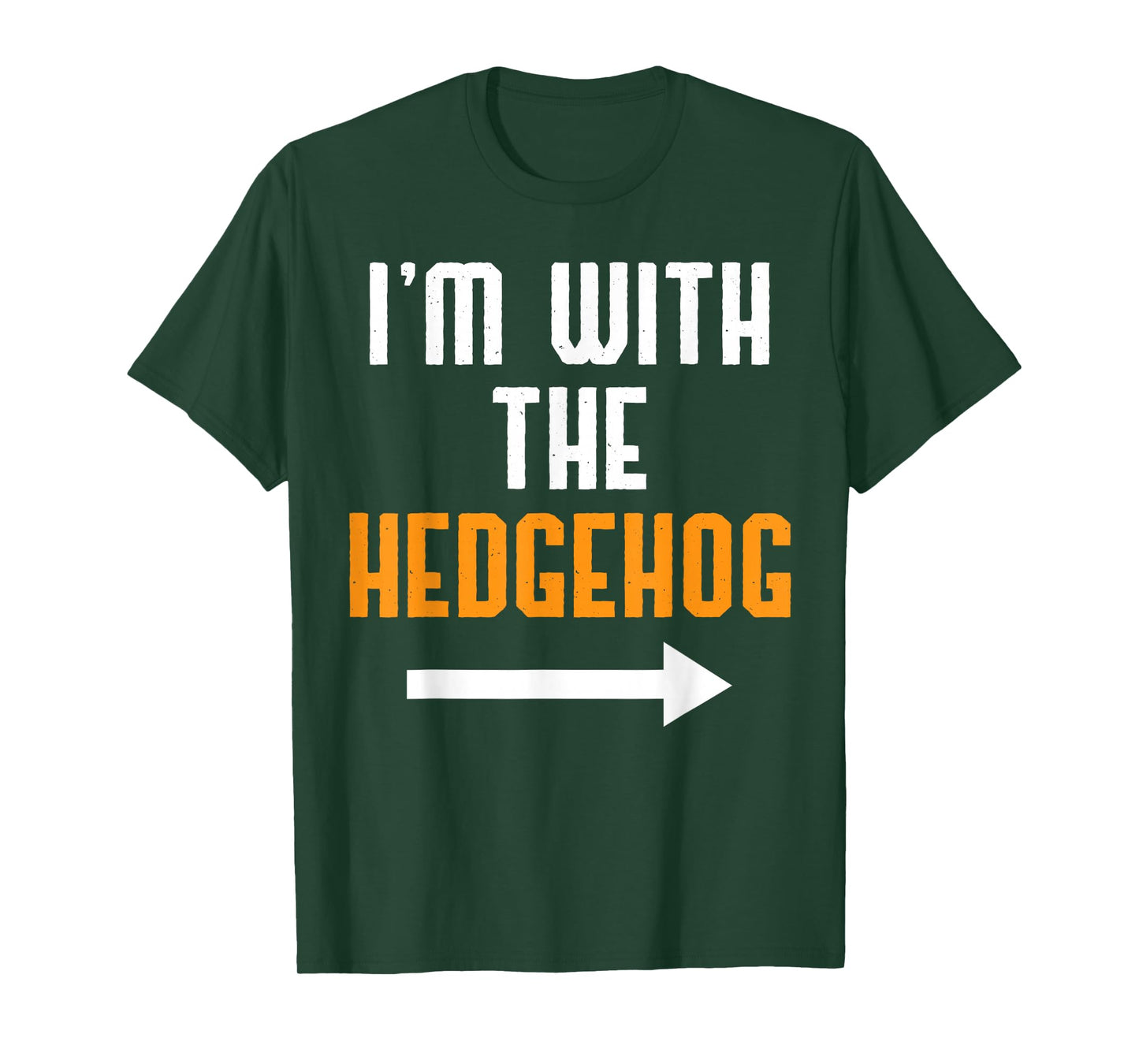 I'm With The Hedgehog Costume Funny Halloween Couple T-Shirt