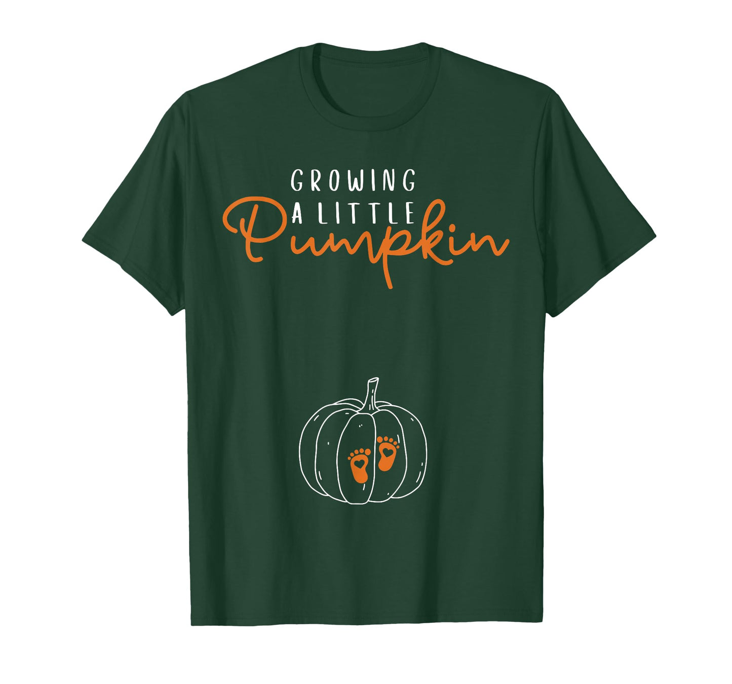 Growing A Little Pumpkin Fall Pregnancy Thanksgiving Autumn T-Shirt