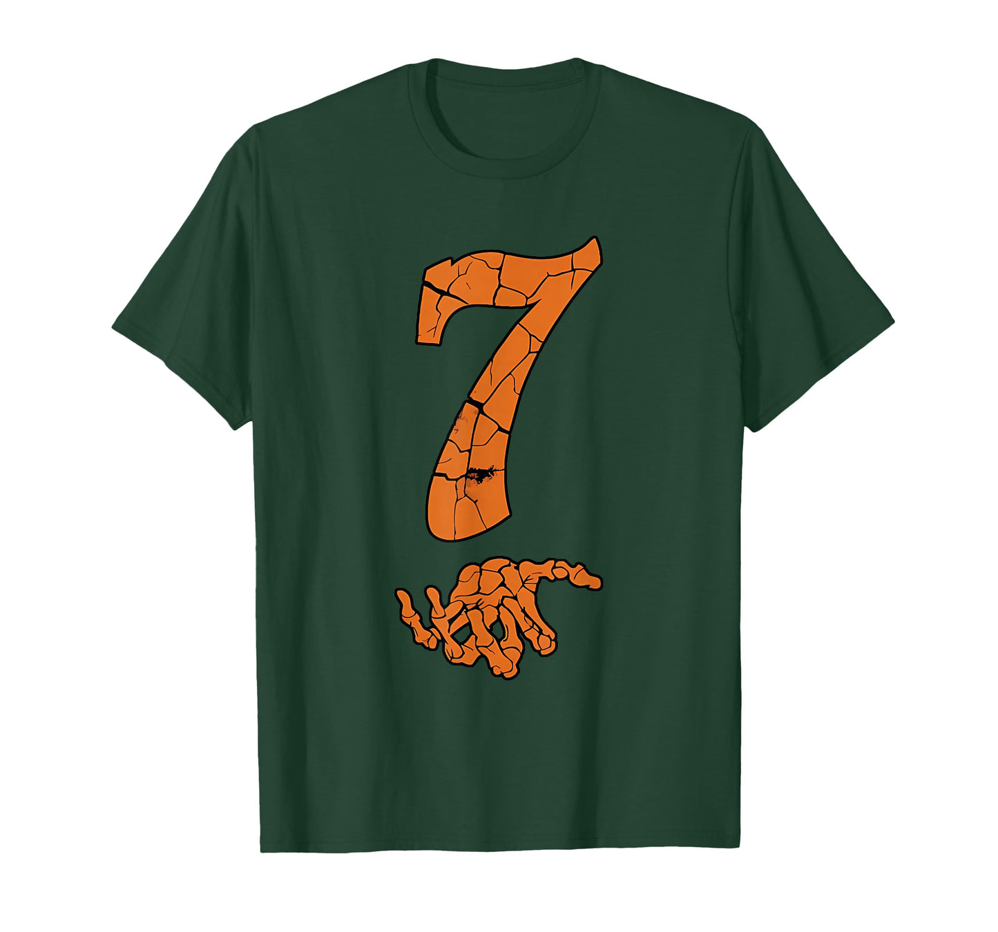 Funny Six Seven 6 7 Meme Skeleton Hands Halloween Costume T-Shirt
