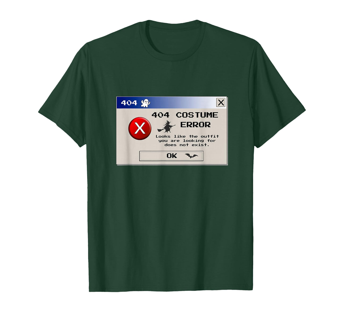 Funny 404 Costume Error Halloween Tech Witch Design T-Shirt