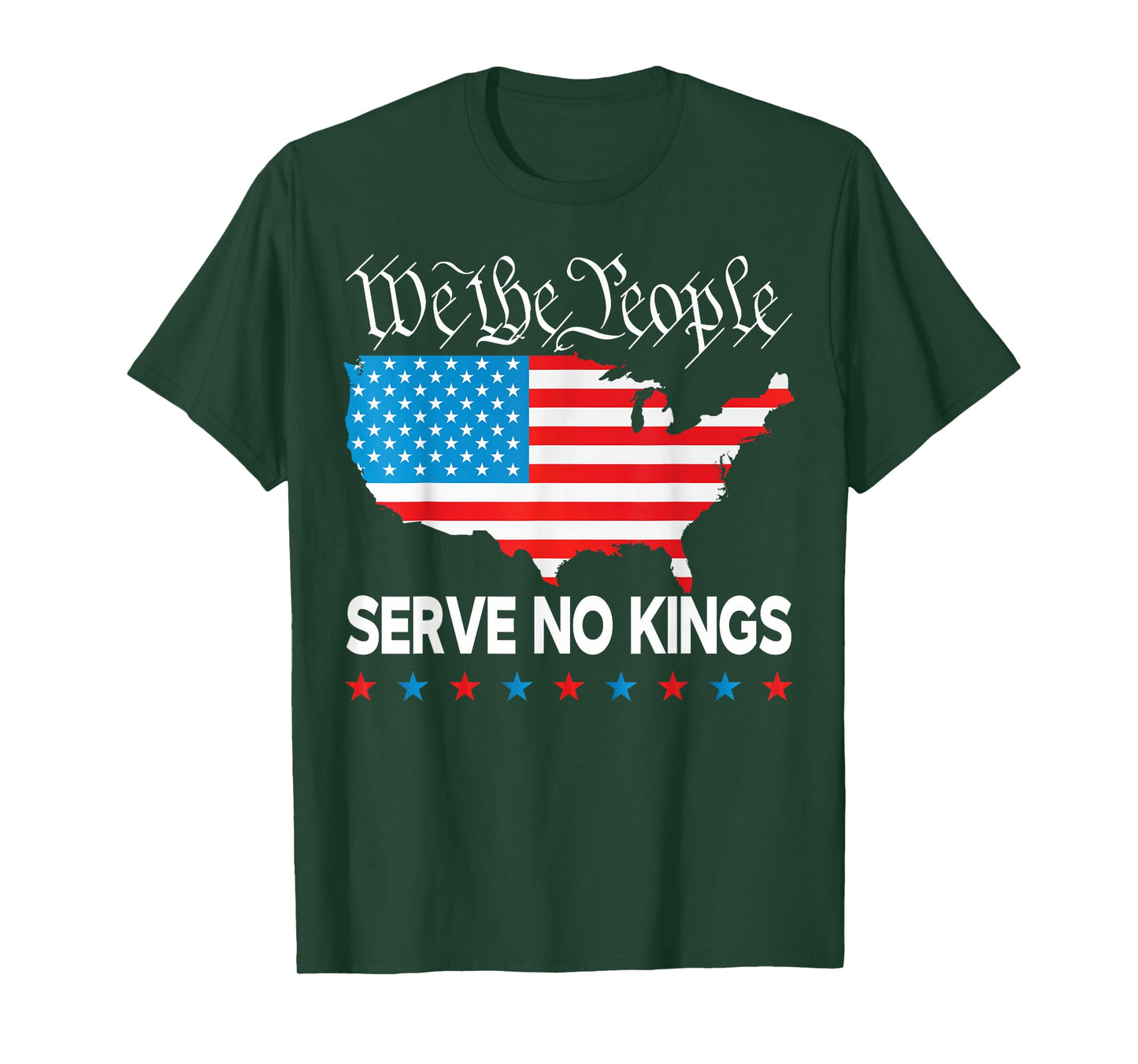 We The People Serve No Kings in America Democracy Protest T-Shirt
